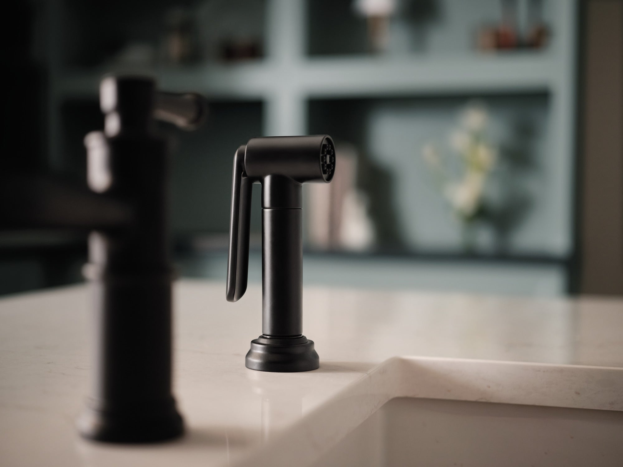matte black bridge faucet