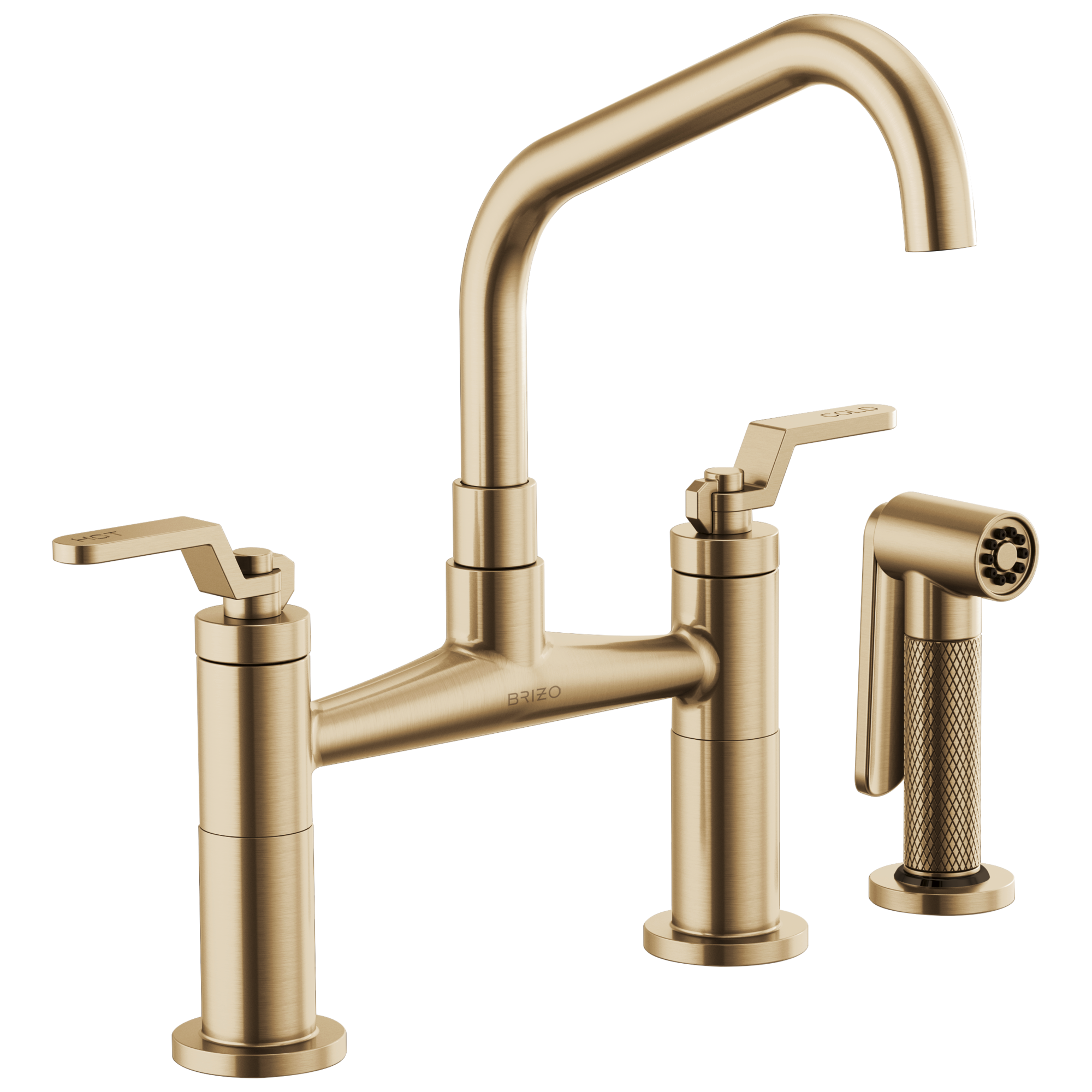 luxe gold bridge faucet