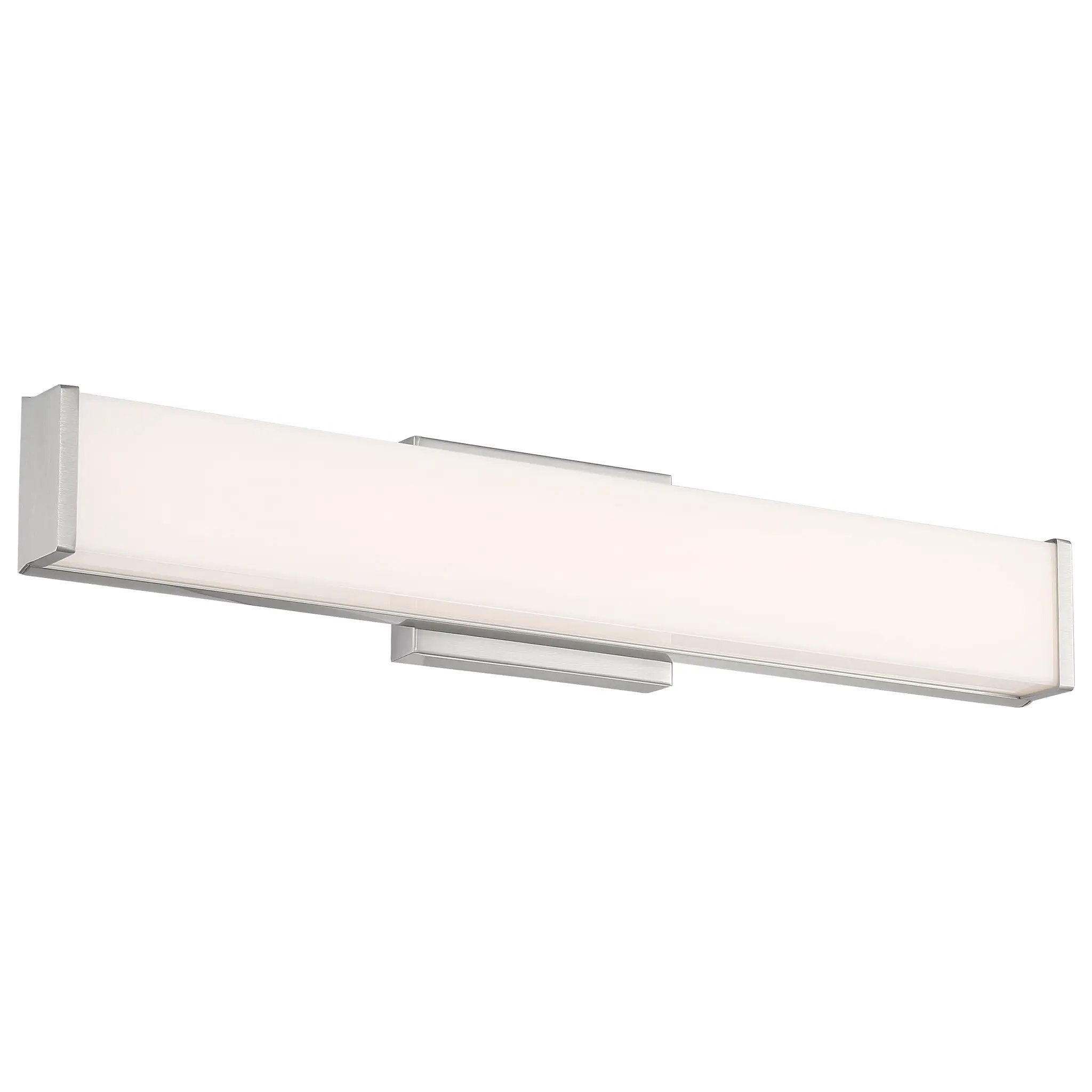 brushed steel led vanity