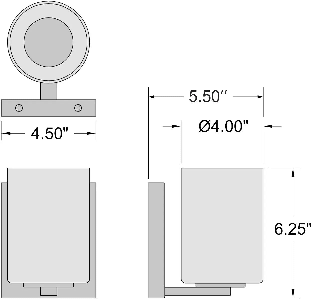chrome led wall sconce & vanity