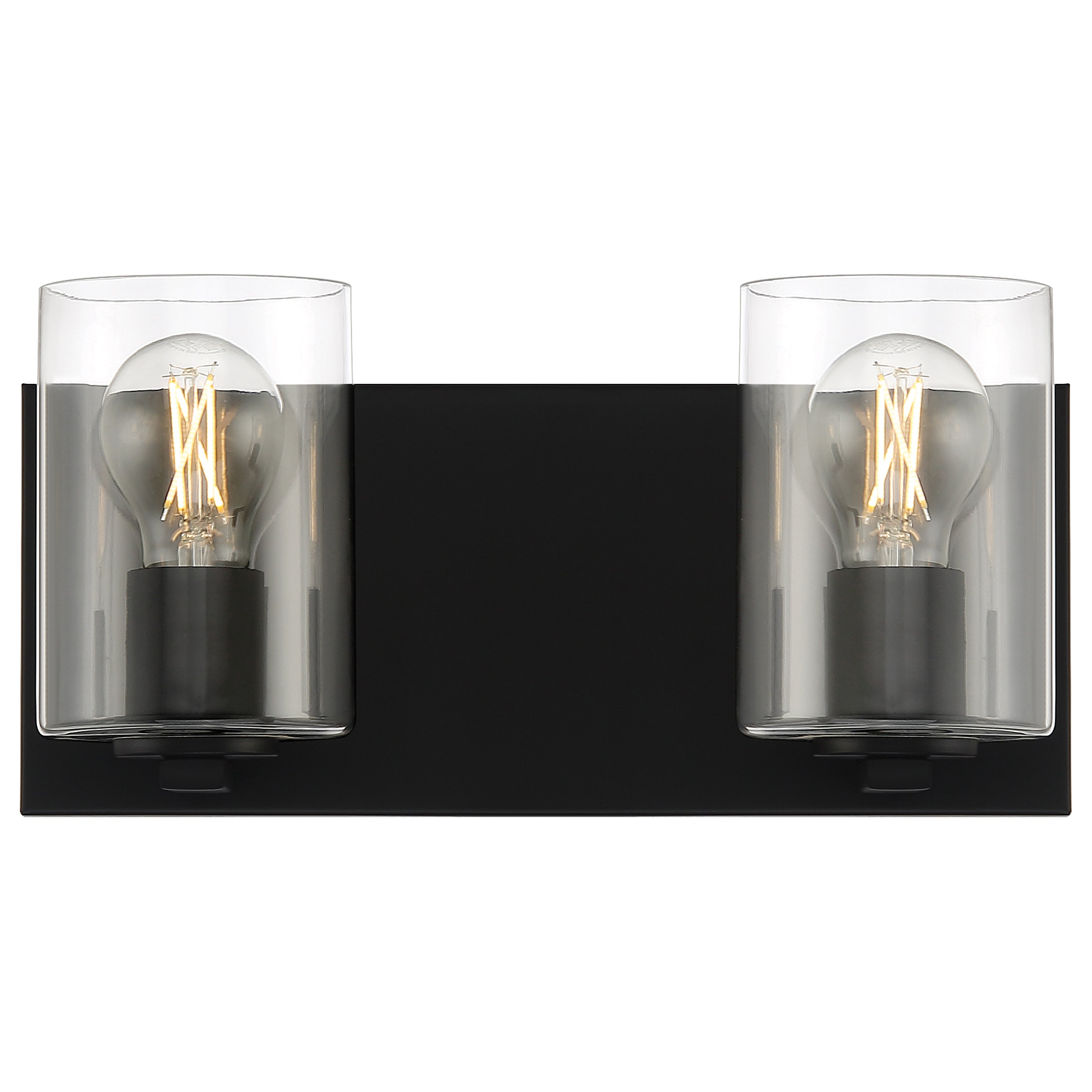 matte black 2 light led vanity