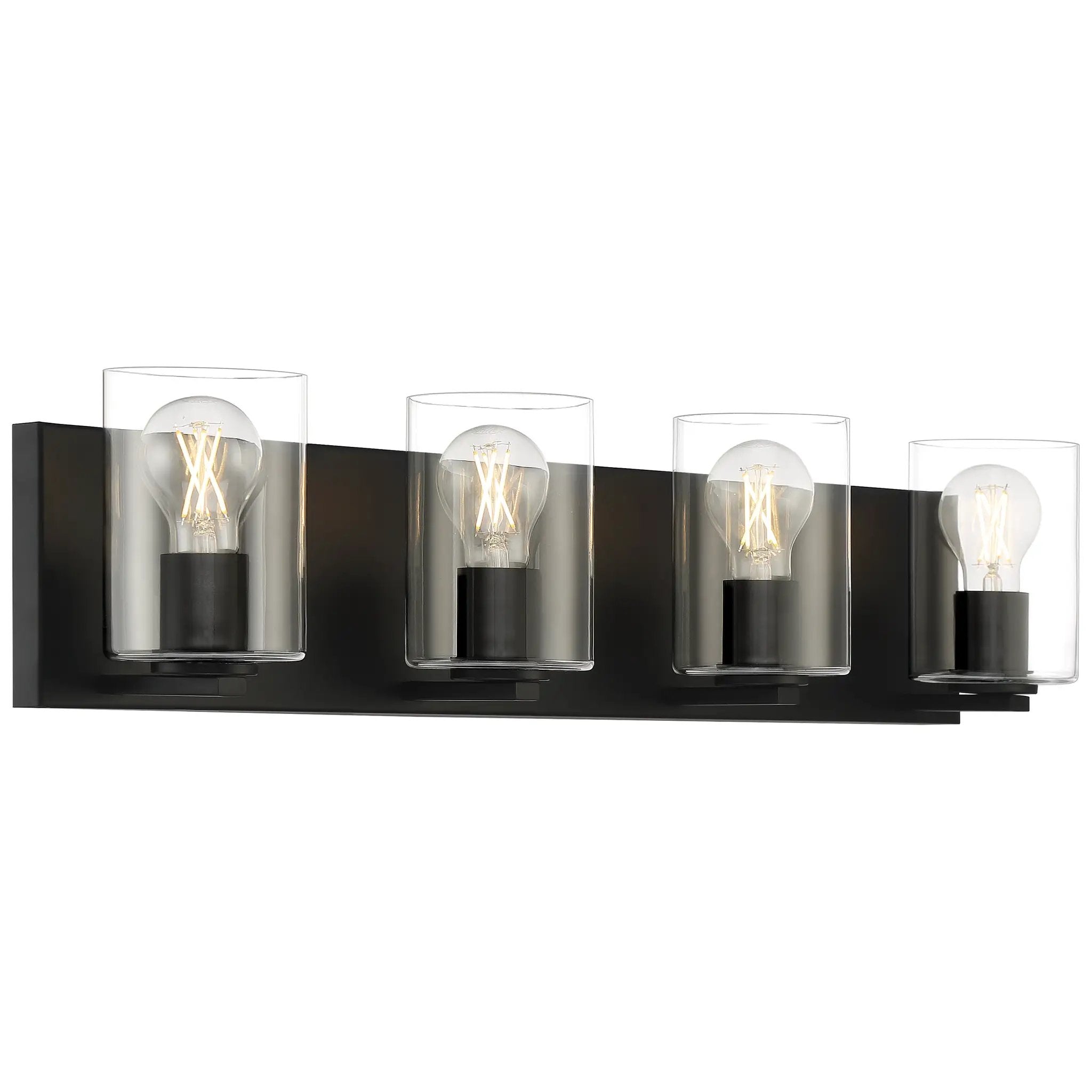 matte black 4 light led vanity