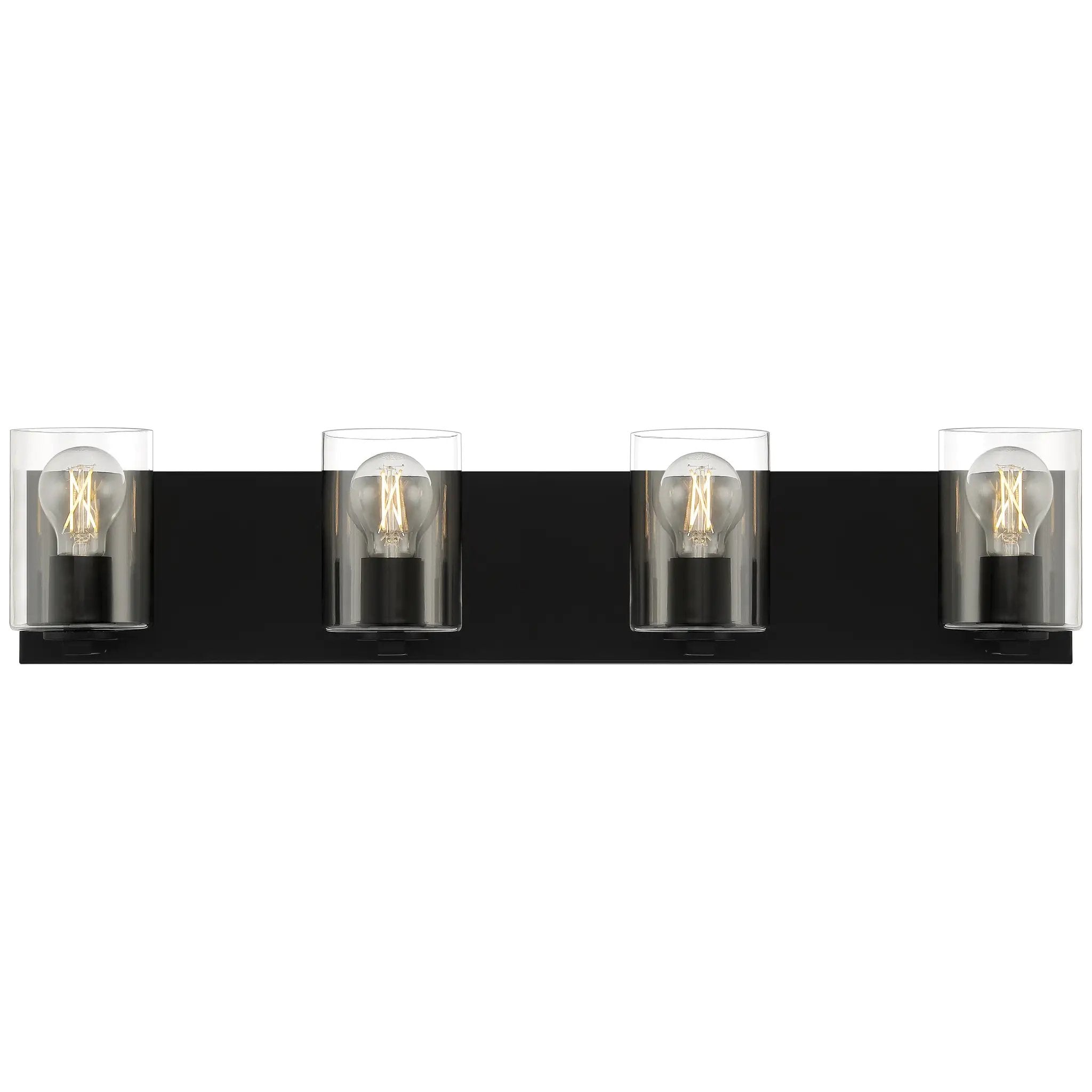 matte black 4 light led vanity