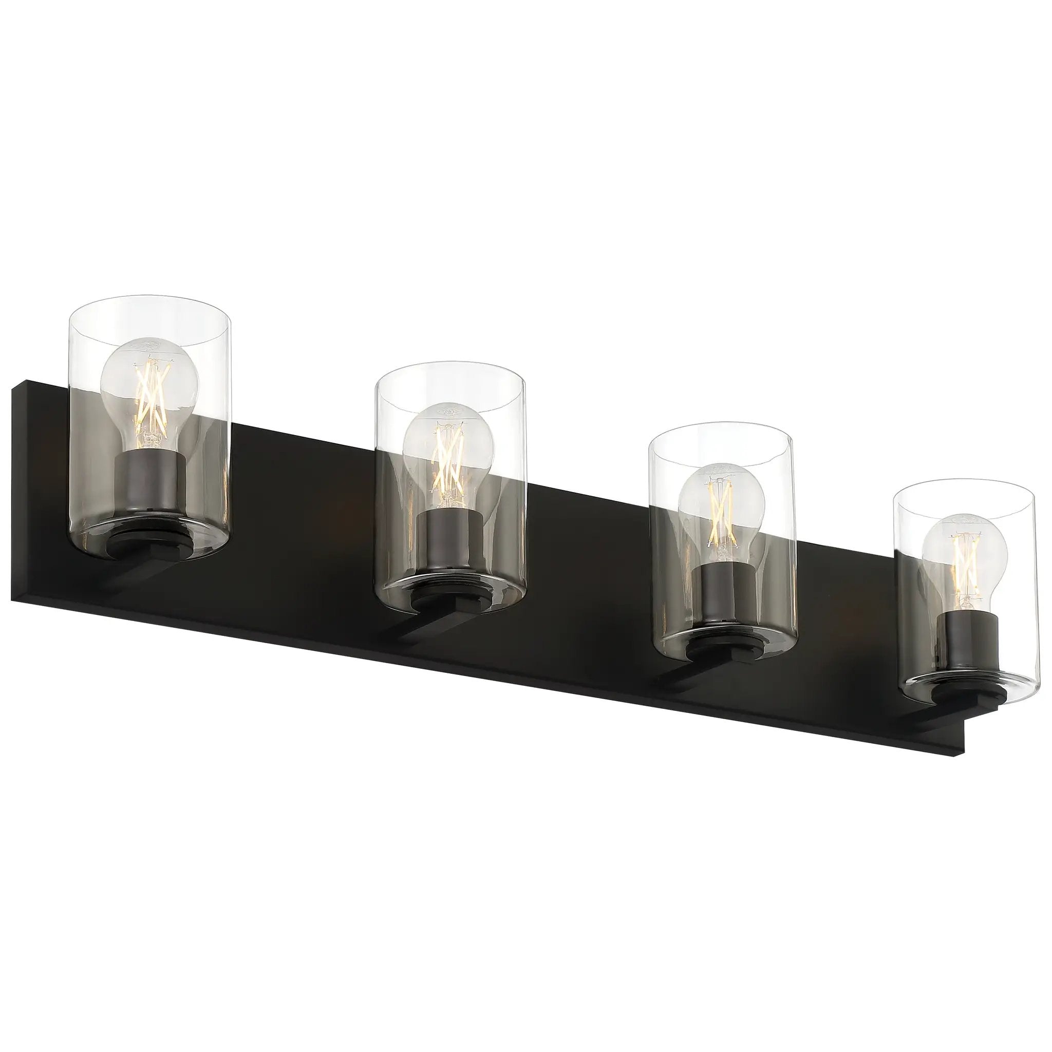 matte black 4 light led vanity