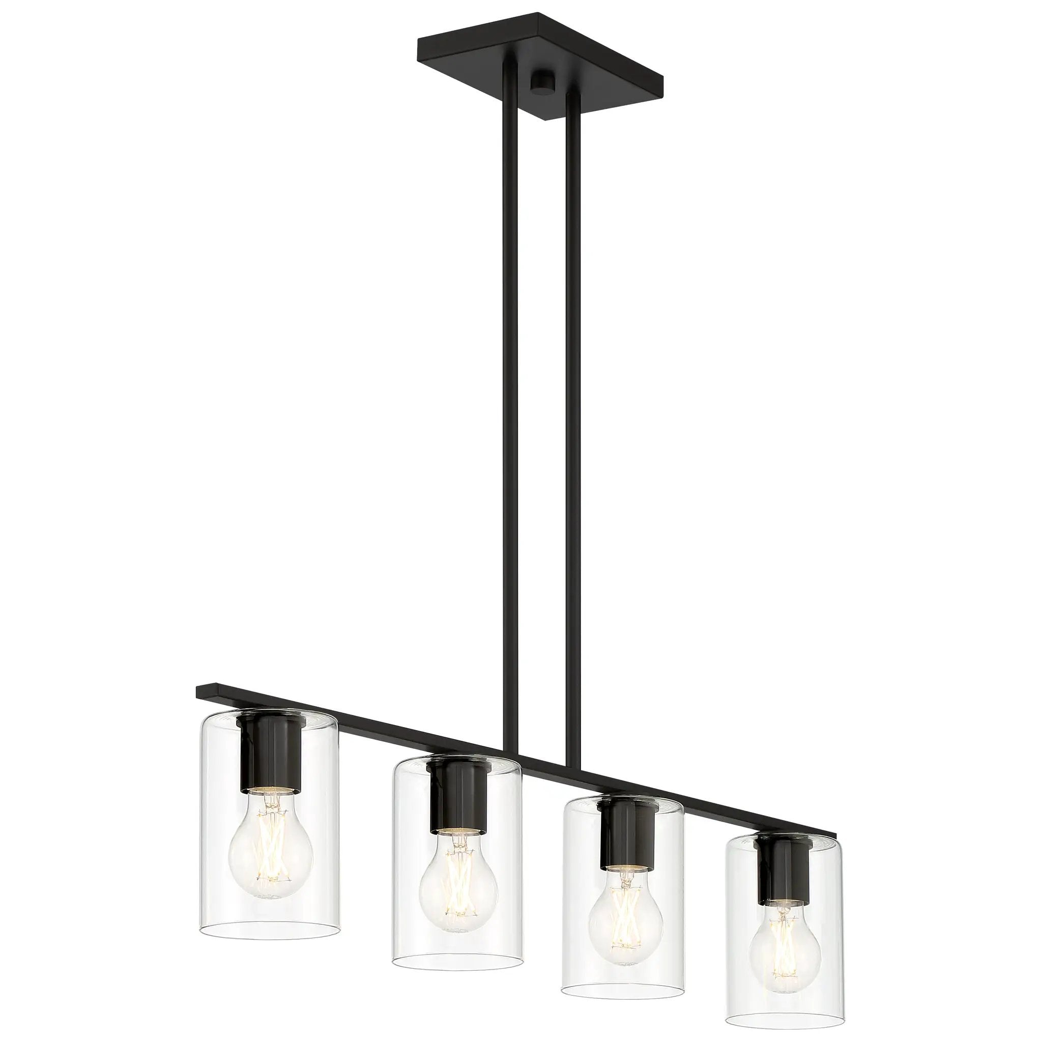 matte black led linear pendant