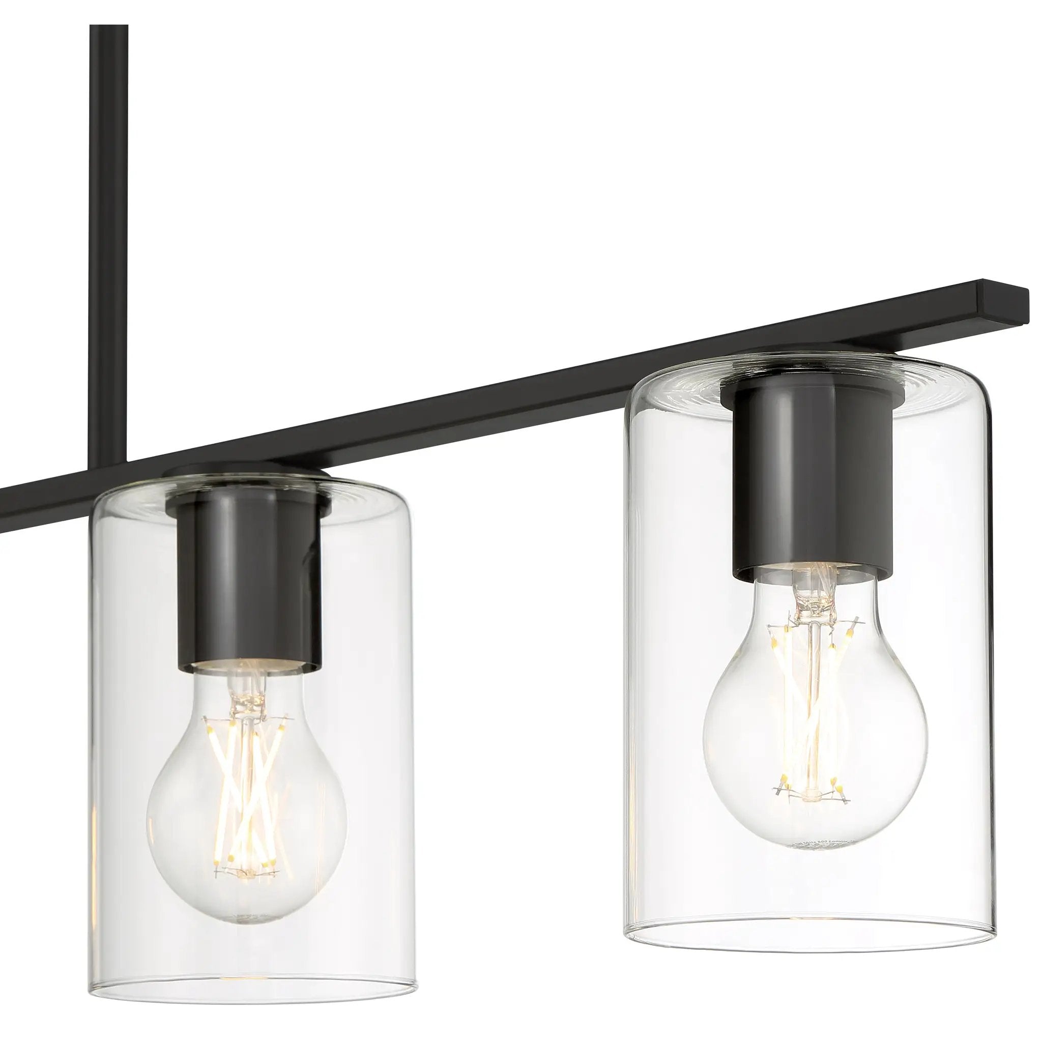 matte black led linear pendant