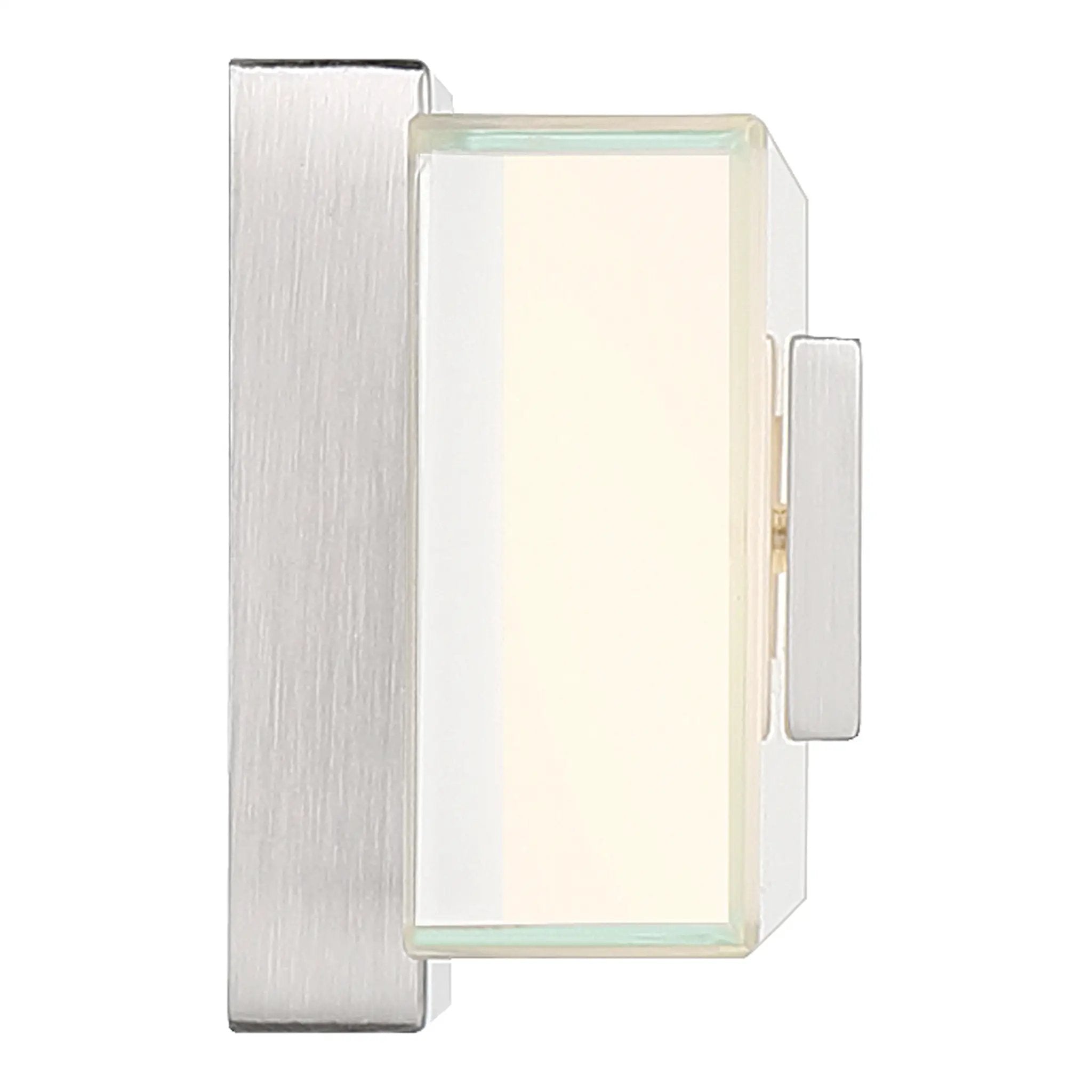 brushed steel led vanity
