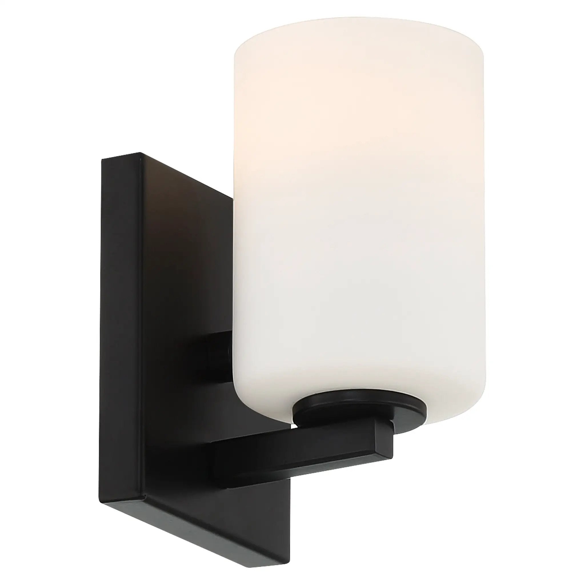 matte black led wall sconce & vanity