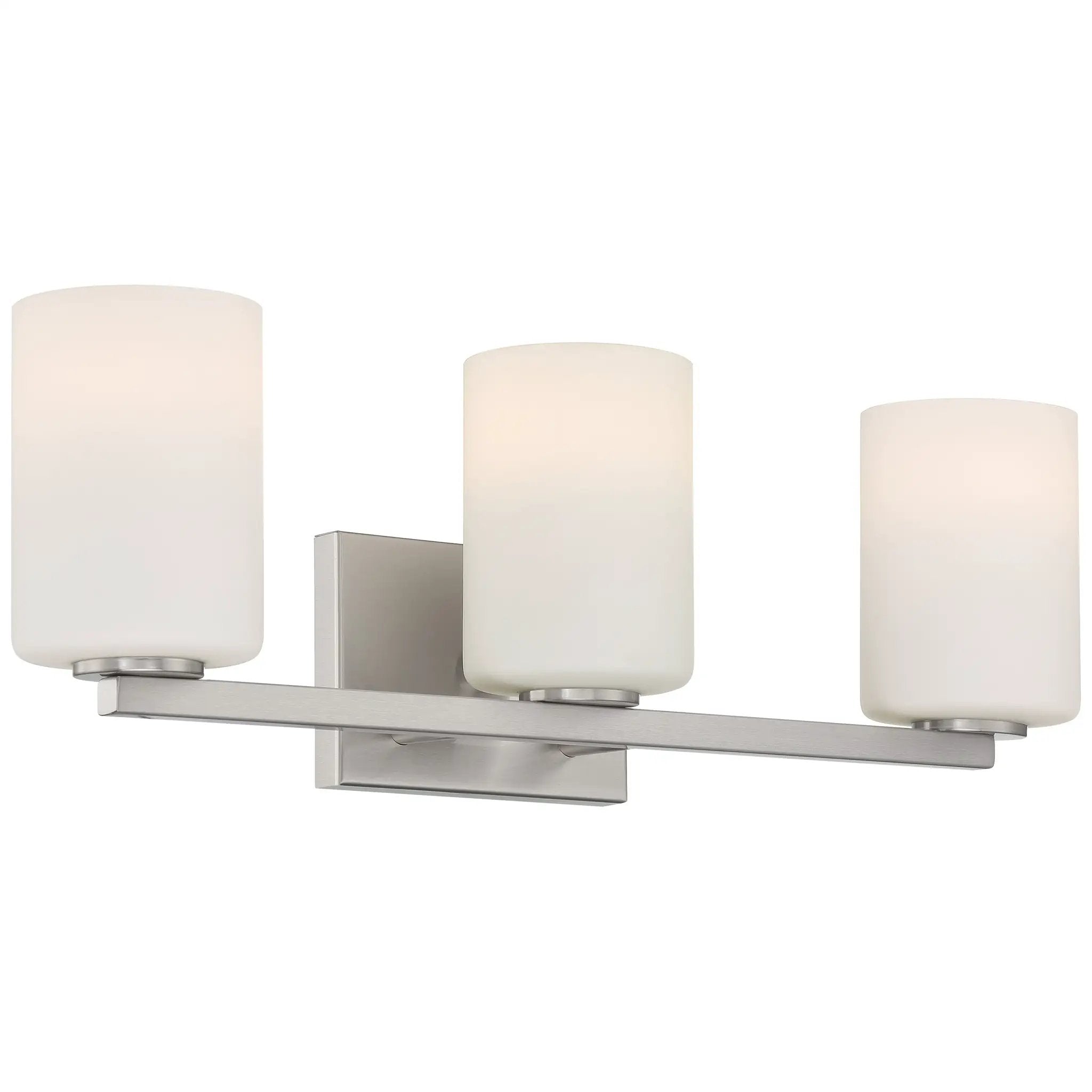 brushed steel light vanity