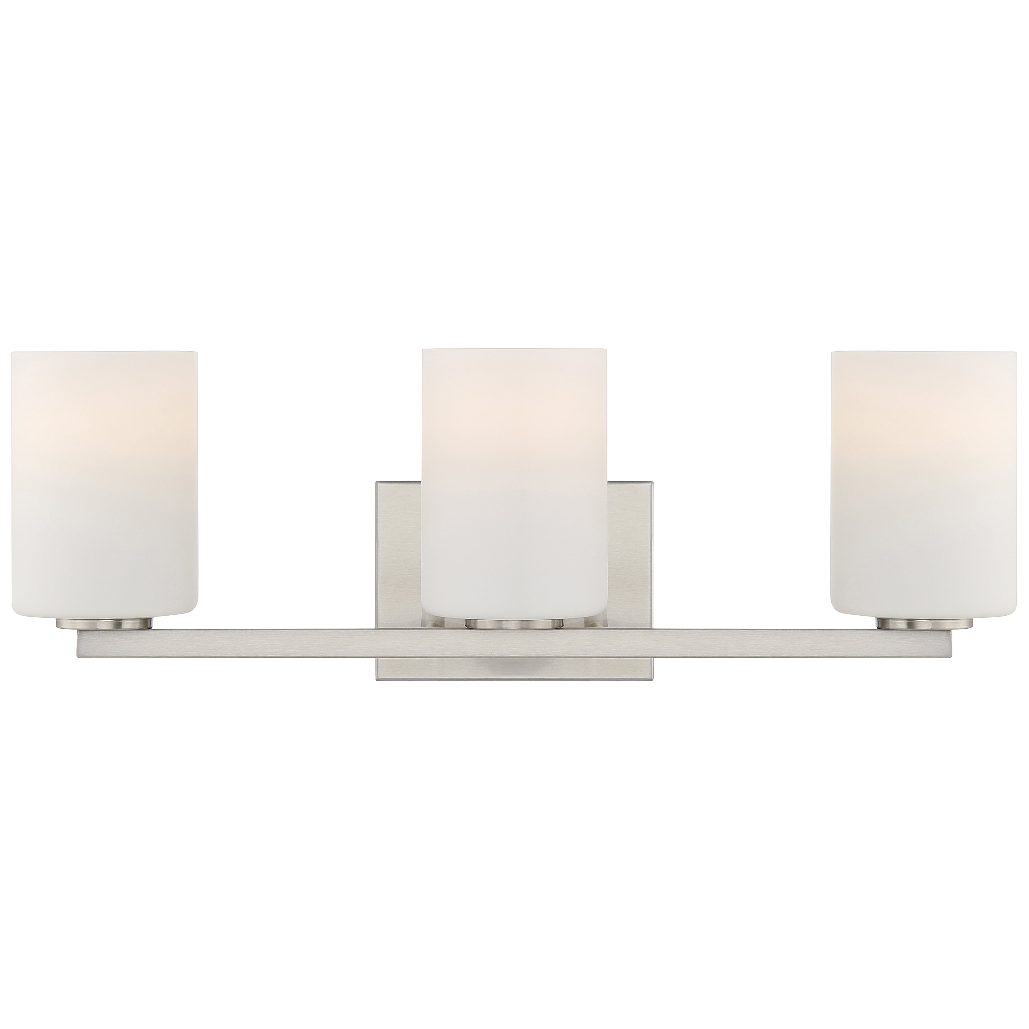 brushed steel 3 light led vanity