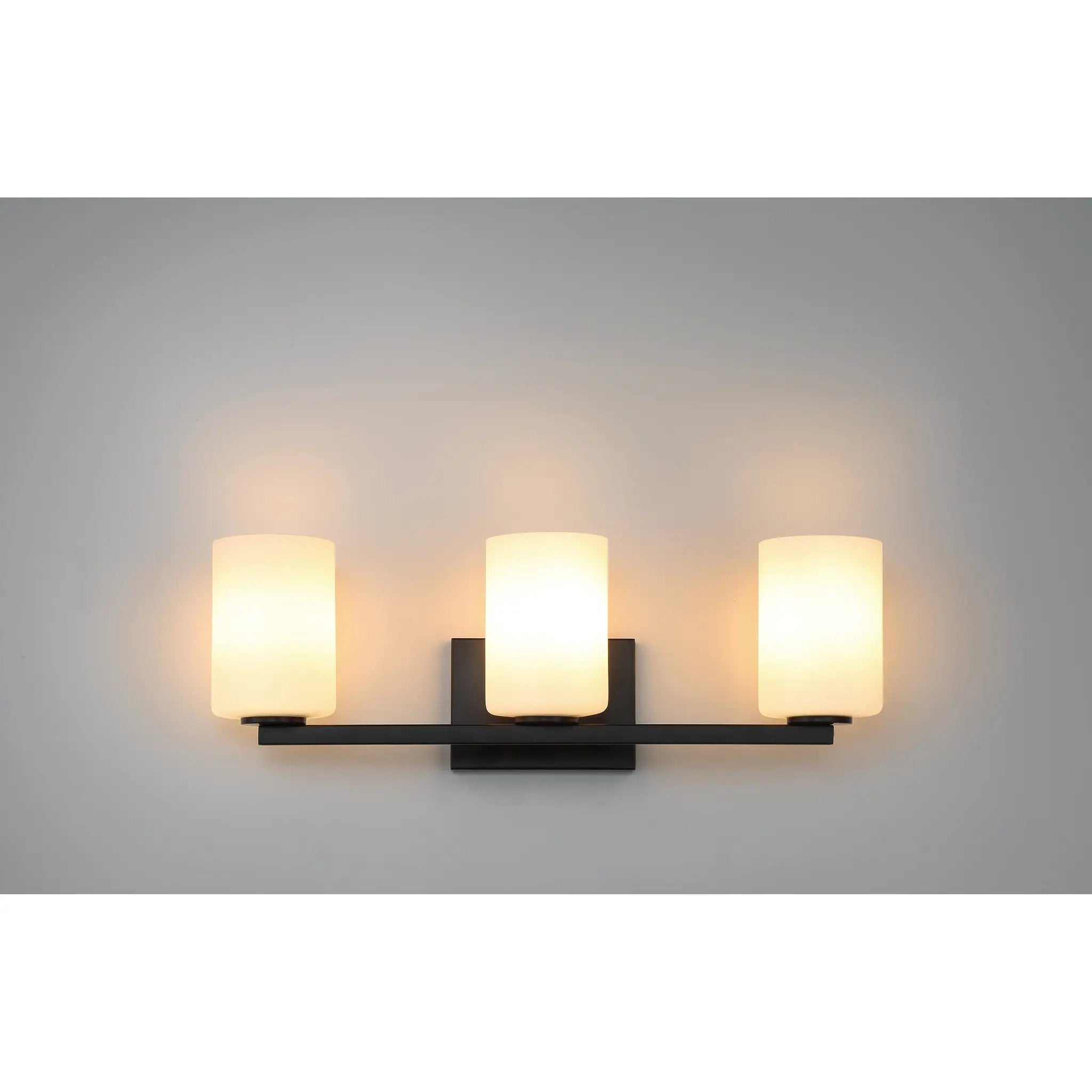matte black 3 light led vanity