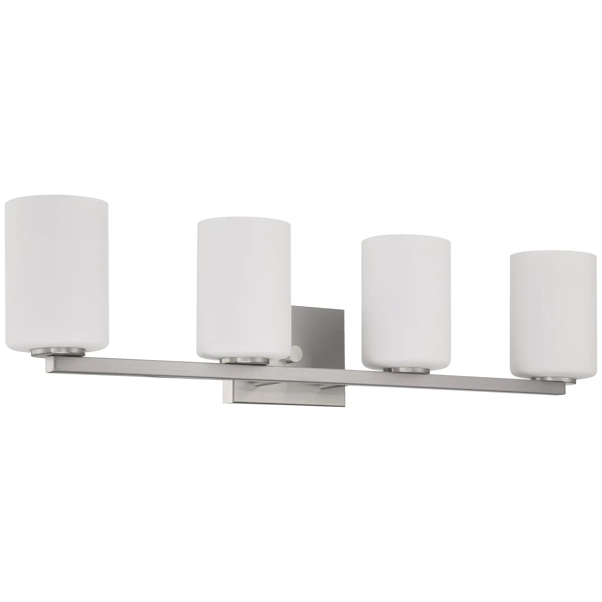 brushed steel 4 light led vanity