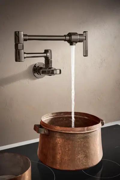 Brizo Kintsu Wall Mount Pot Filler with Knob Handle by Brizo