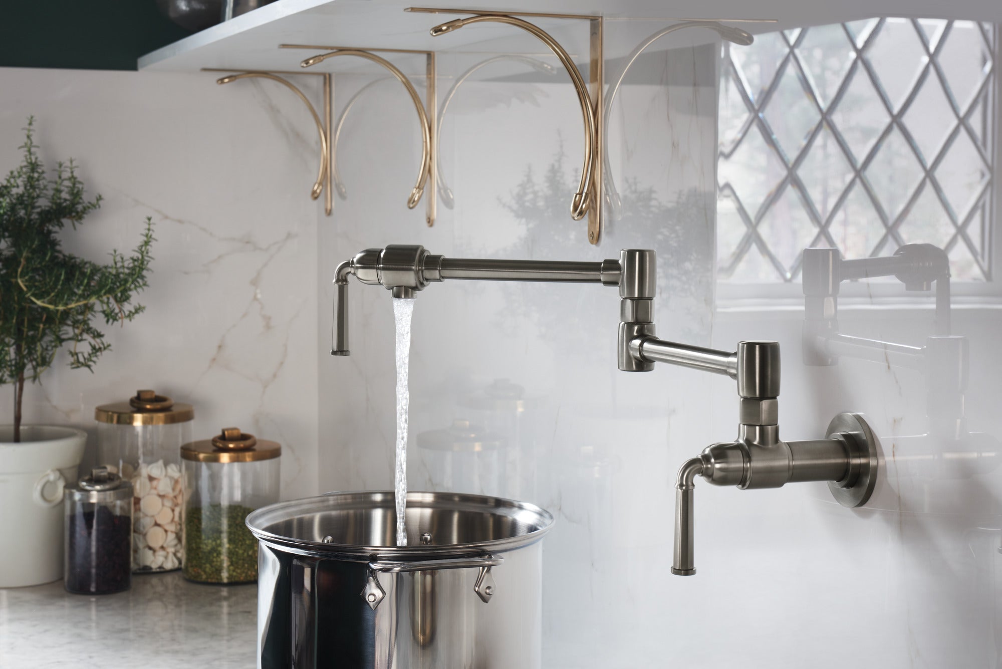 luxe steel pot filler
