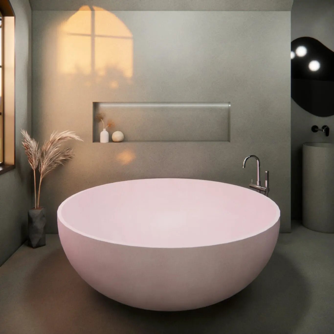 Balux Kopa 65 Concrete Freestanding Bathtub by Balux