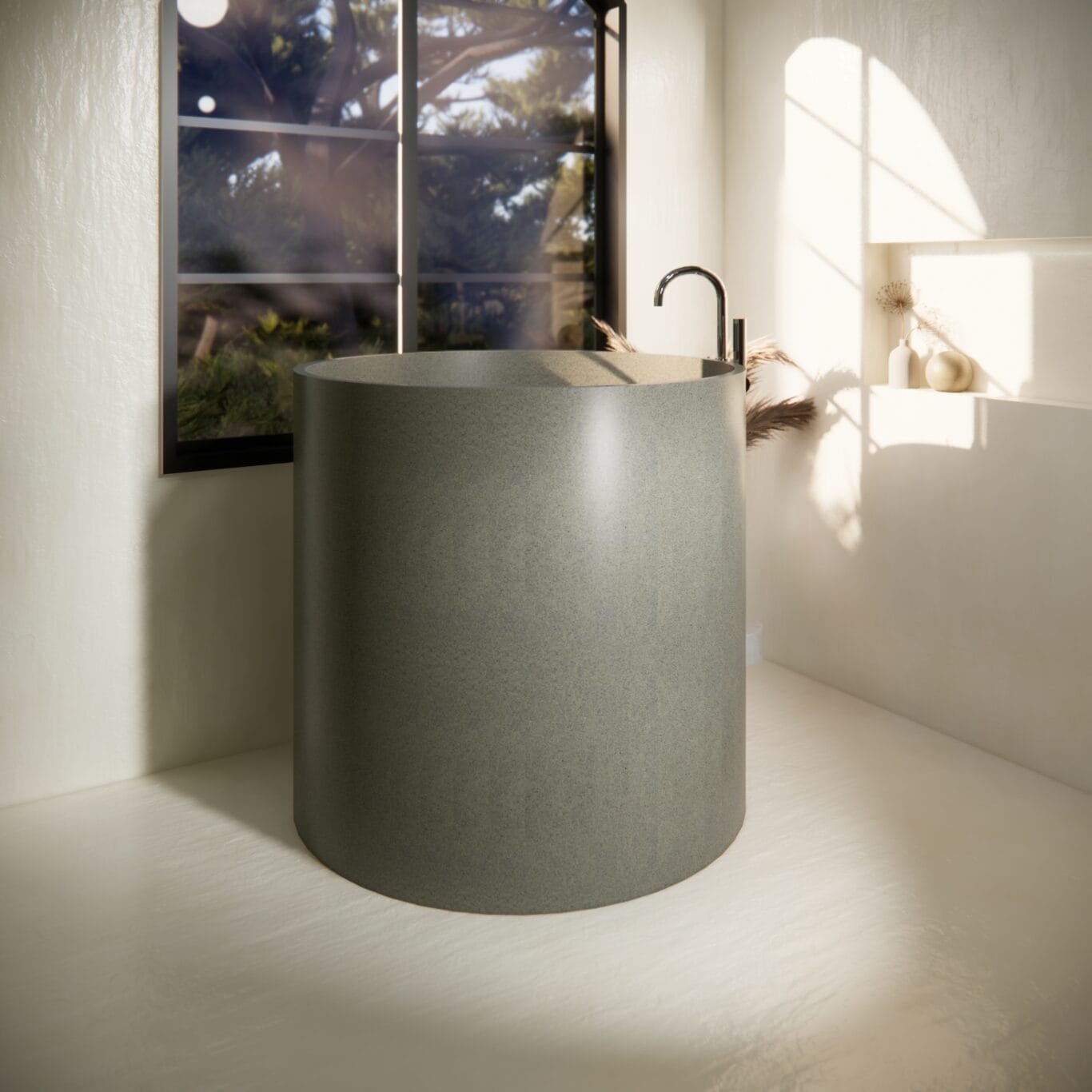 Balux Saka Concrete Freestanding Bathtub