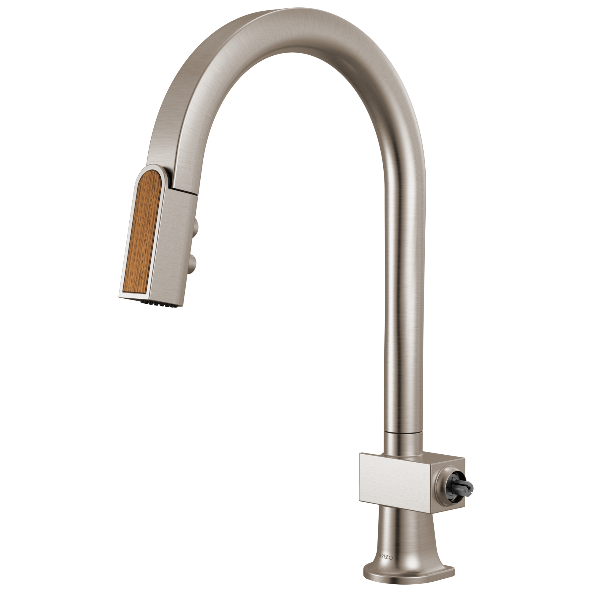 Brizo Frank Lloyd Wright Pull-Down Kitchen Faucet with Arc Spout and Wood Wand - Less Handle
