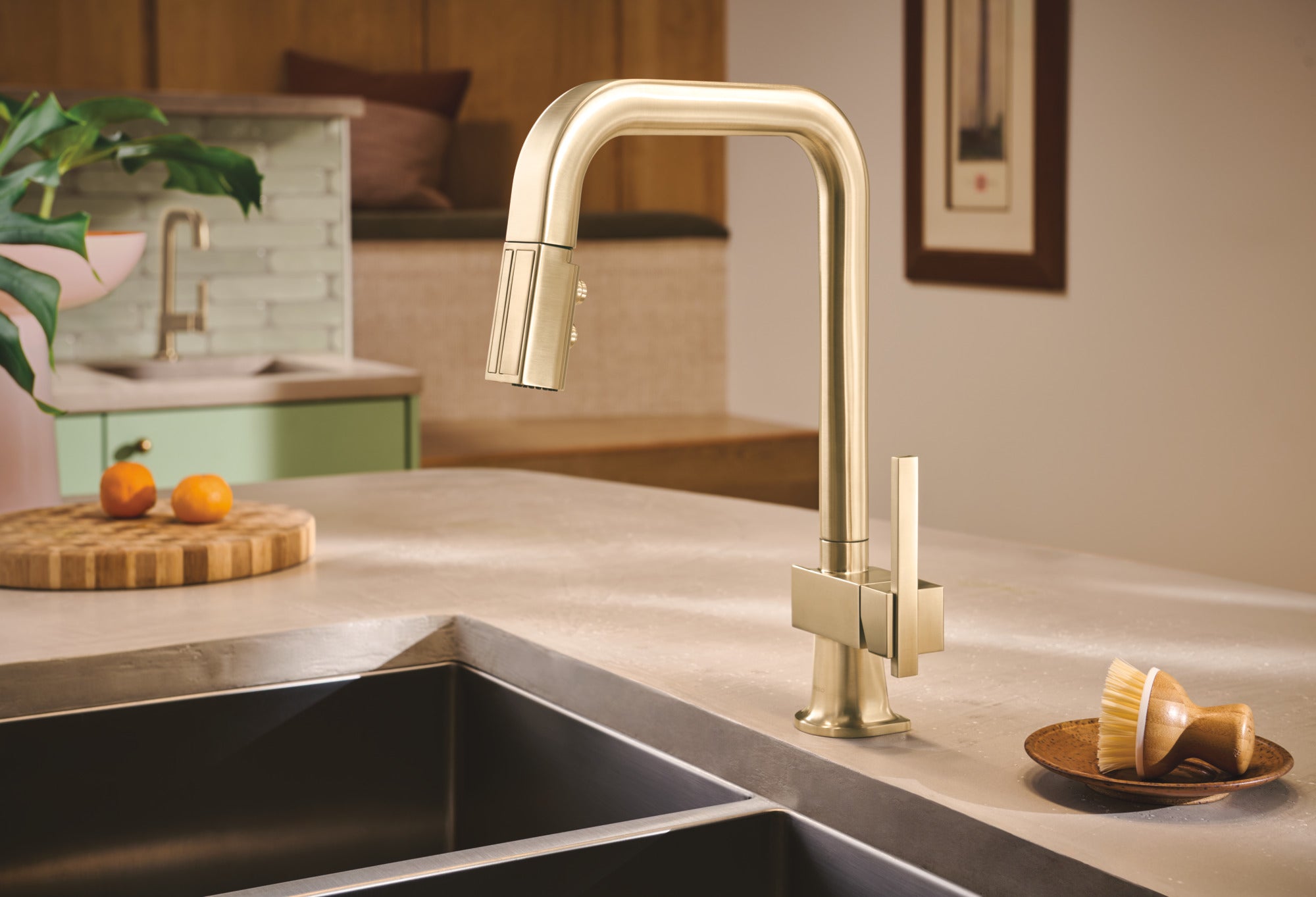 luxe gold kitchen faucet