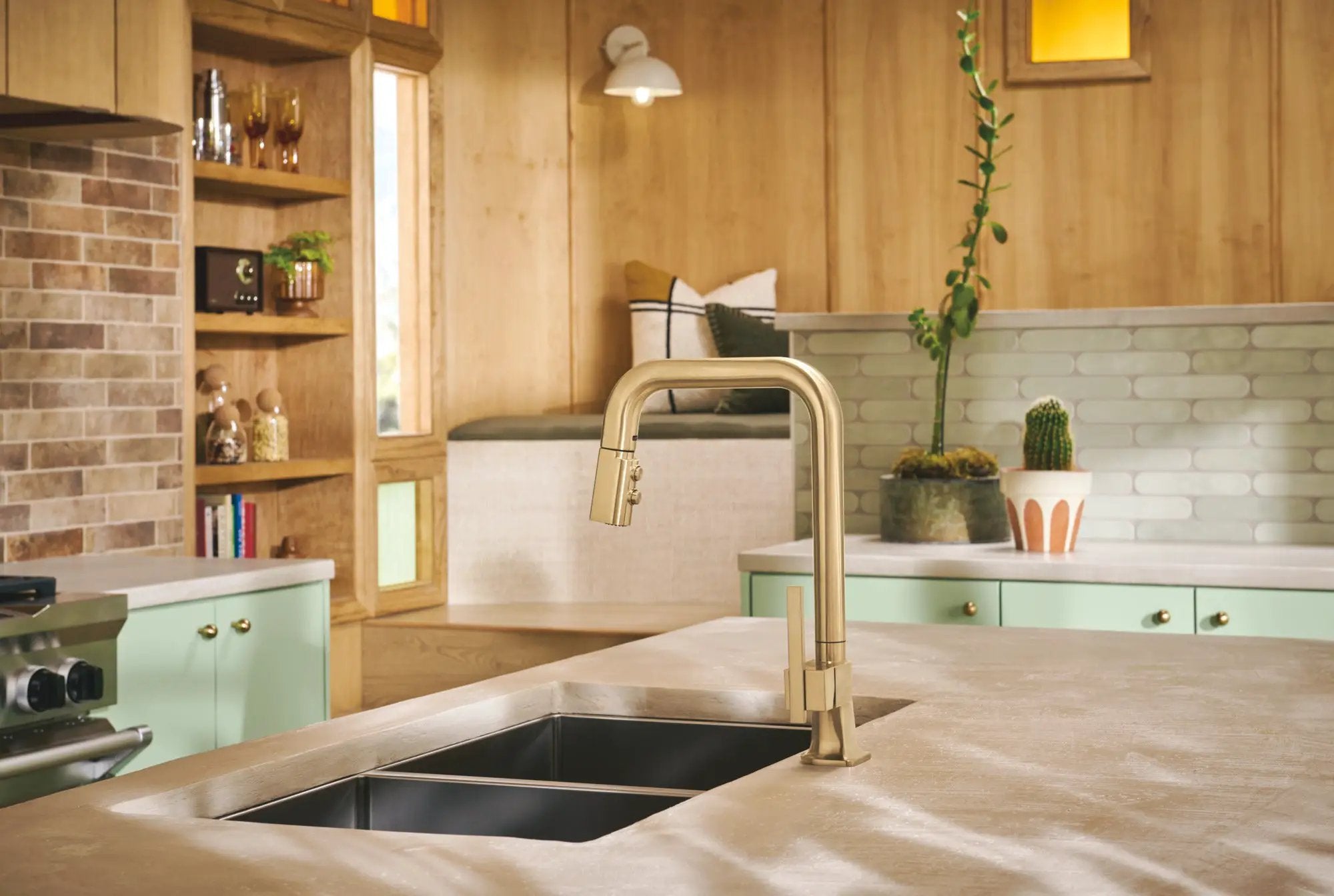 luxe gold kitchen faucet