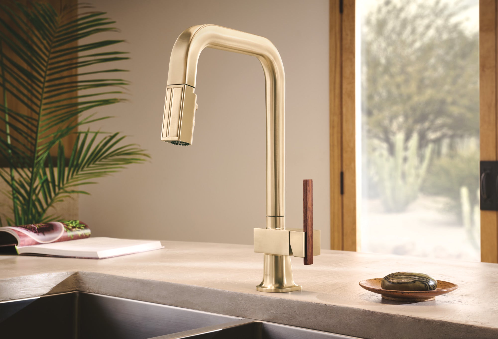 luxe gold kitchen faucet