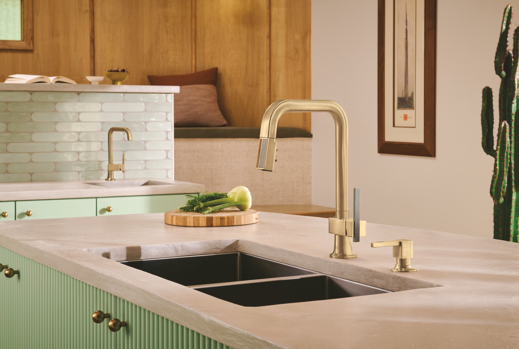 luxe gold kitchen faucet