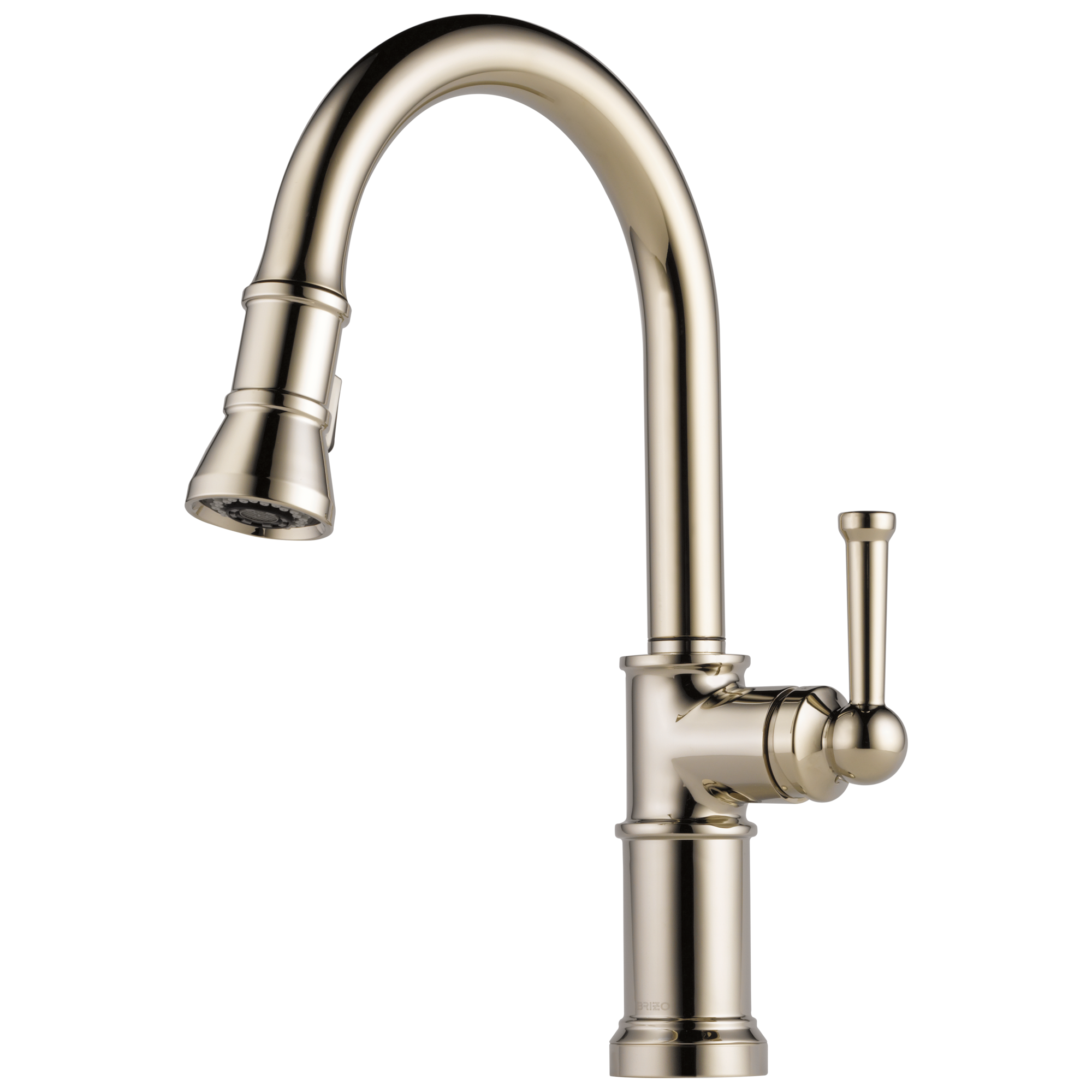 polished nickel kitchen faucet