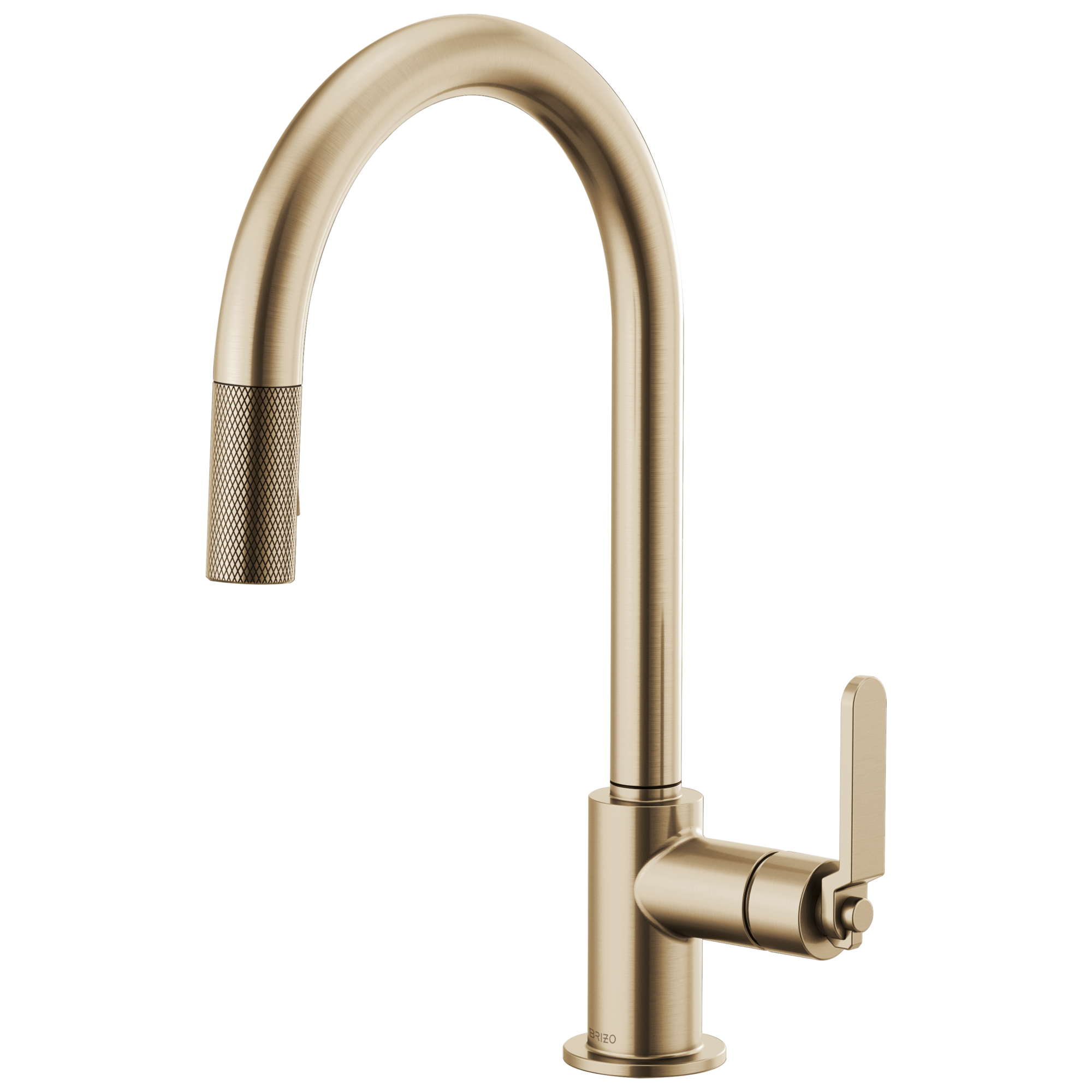 luxe gold pull-down faucet