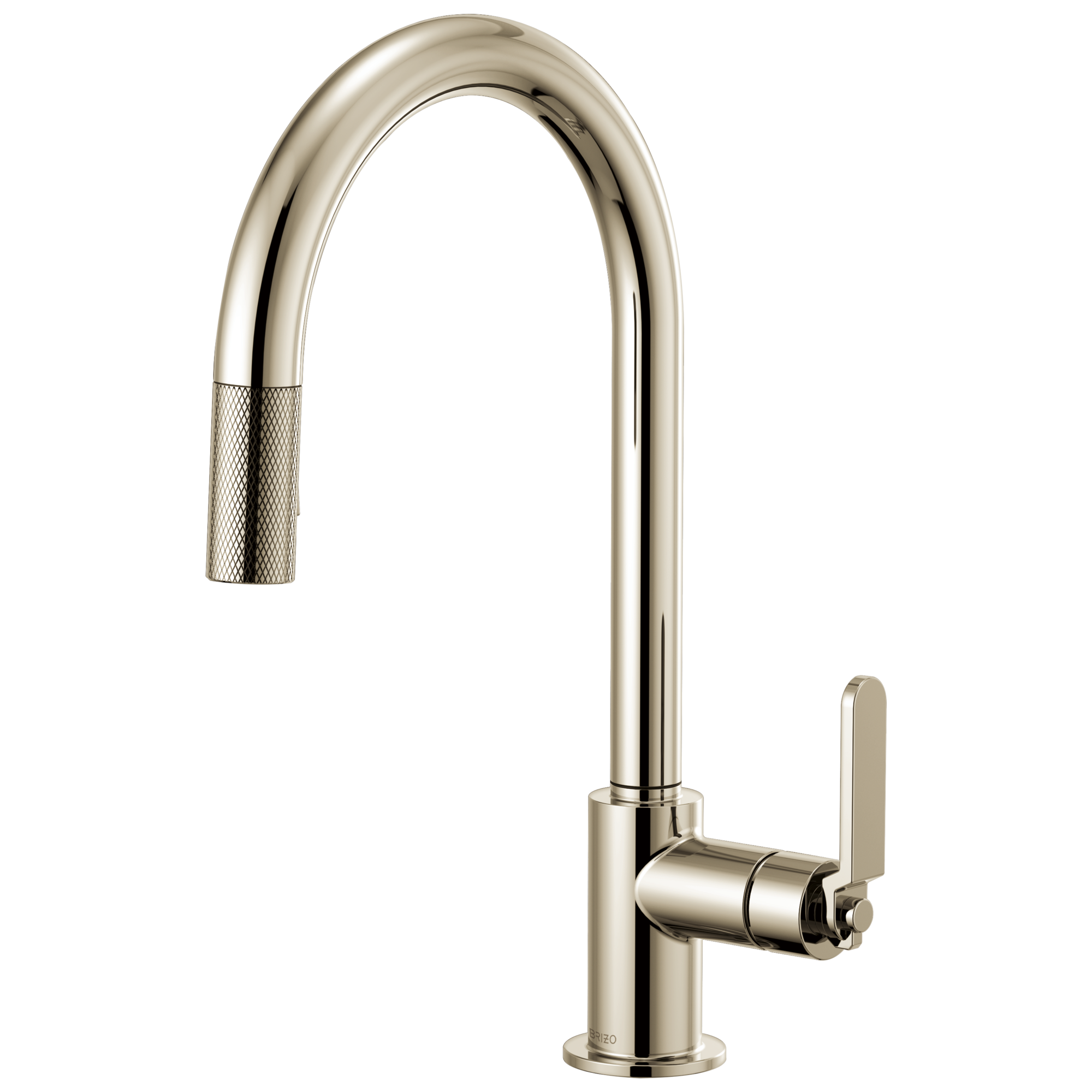 polished nickel pull-down faucet