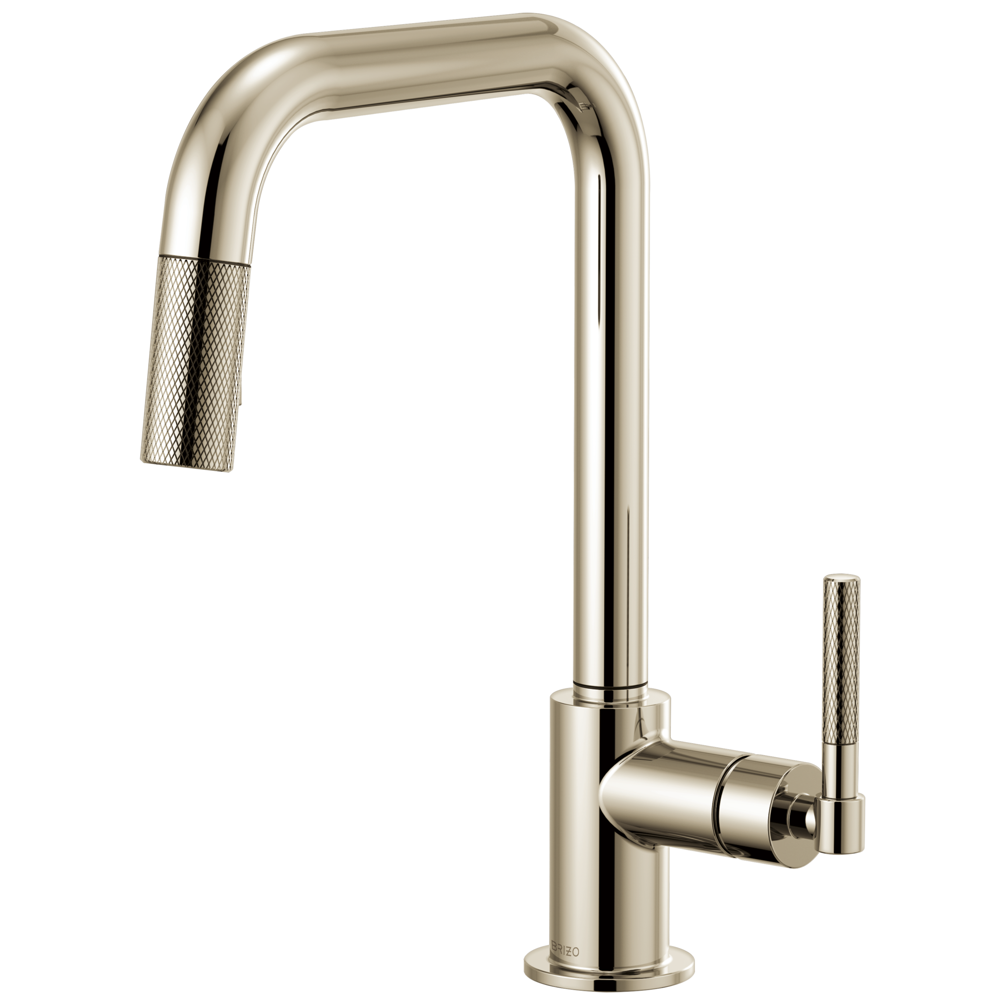 polished nickel pull-down faucet