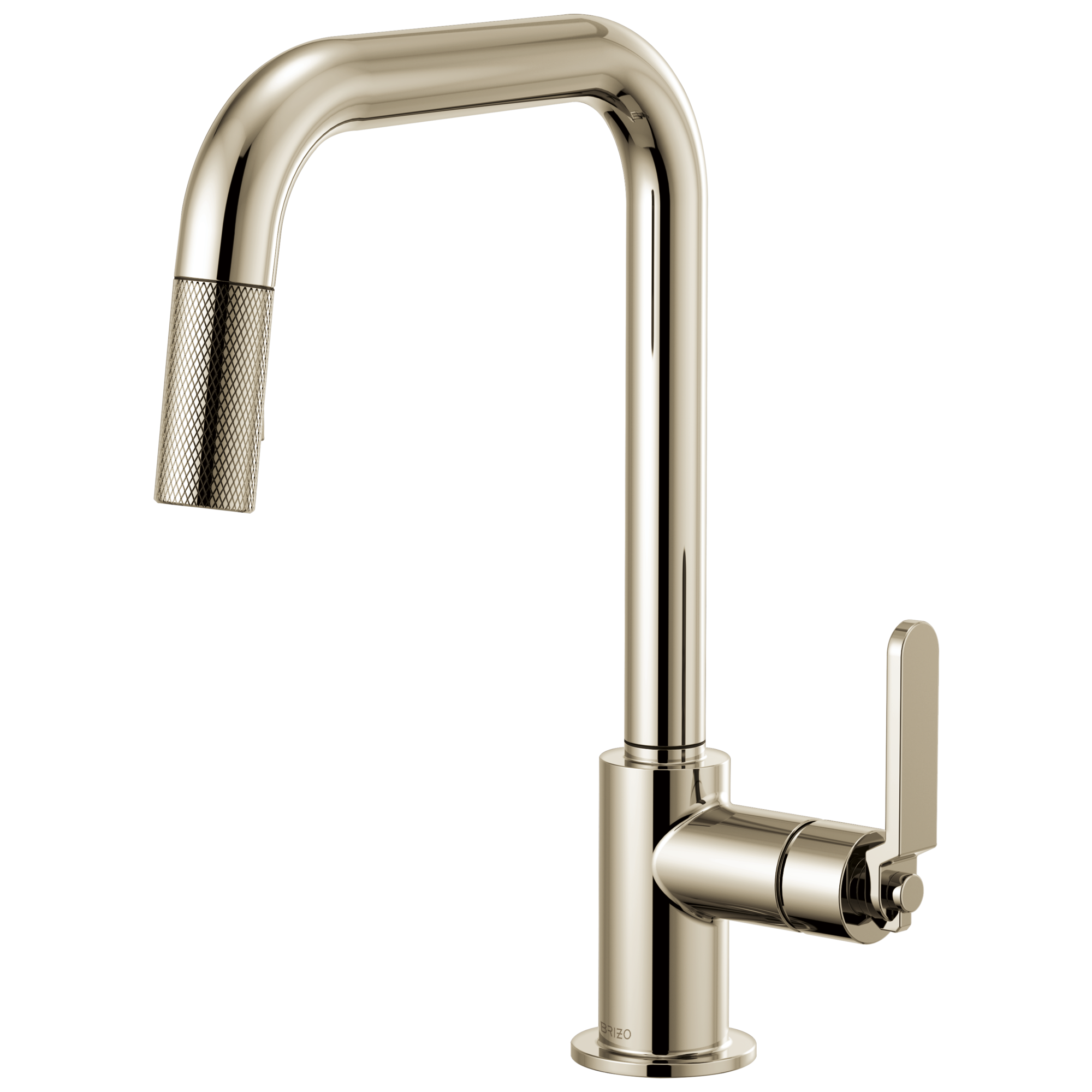Brizo Litze Pull-Down Faucet with Square Spout and Industrial Handle