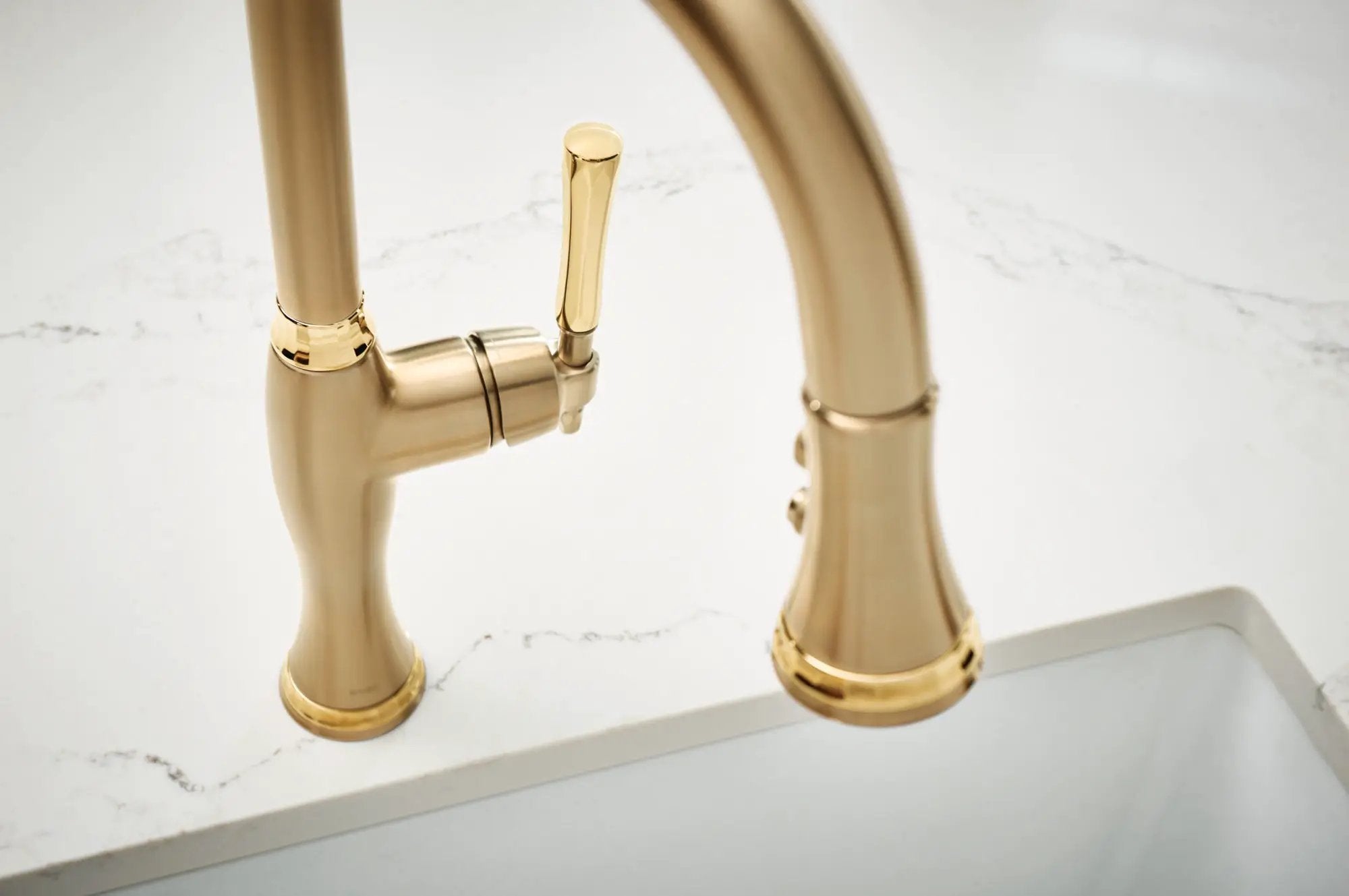 luxe gold / polished gold kitchen faucet