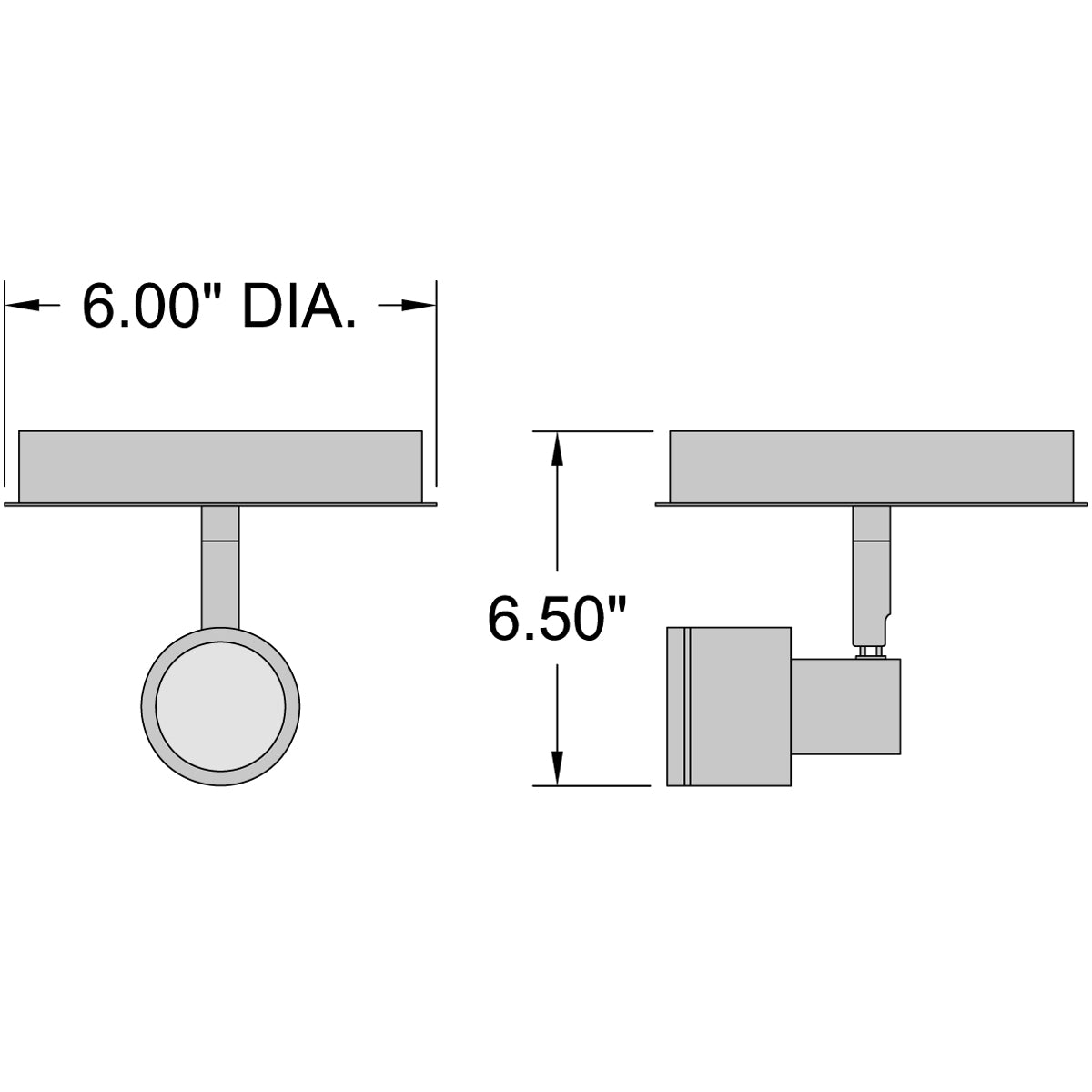 brushed steel adjustable led flush mount