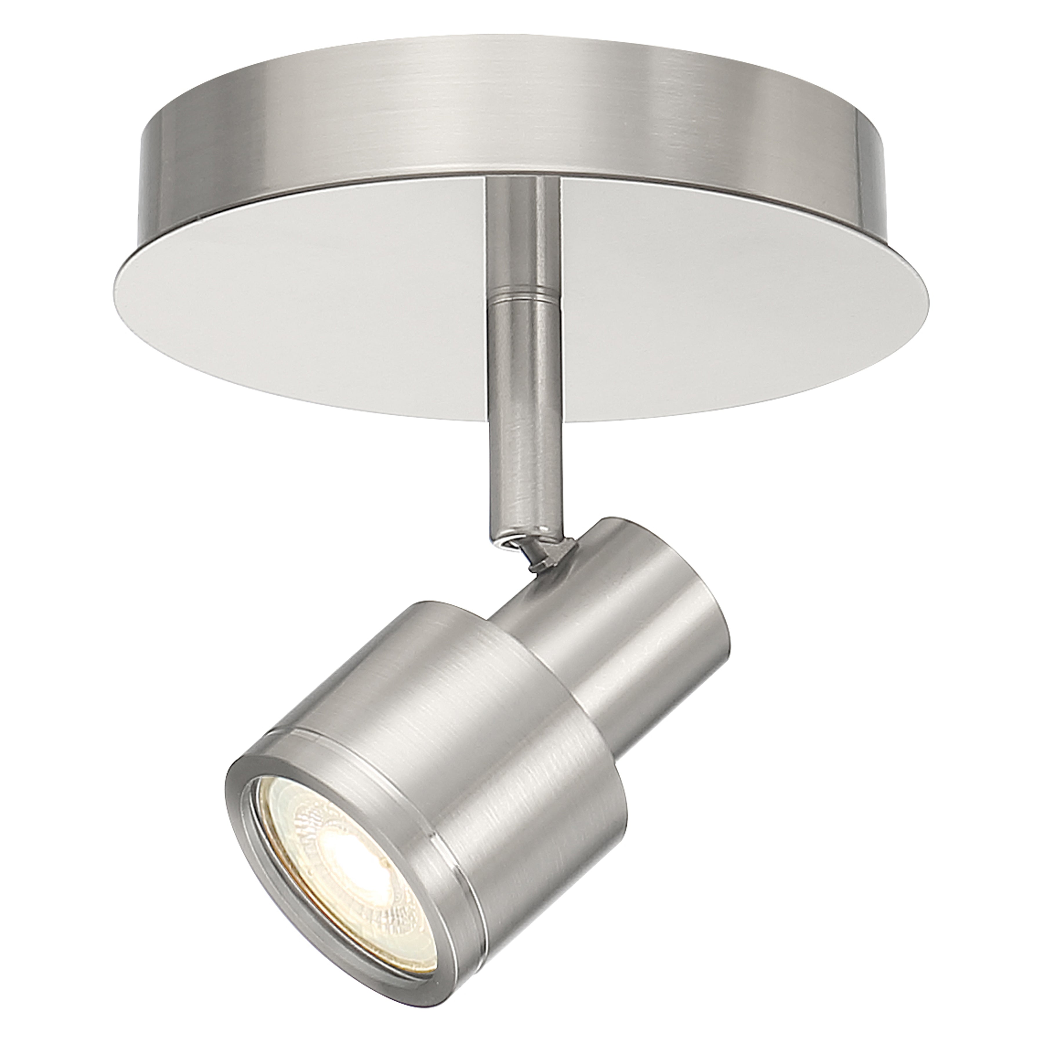 brushed steel adjustable led flush mount