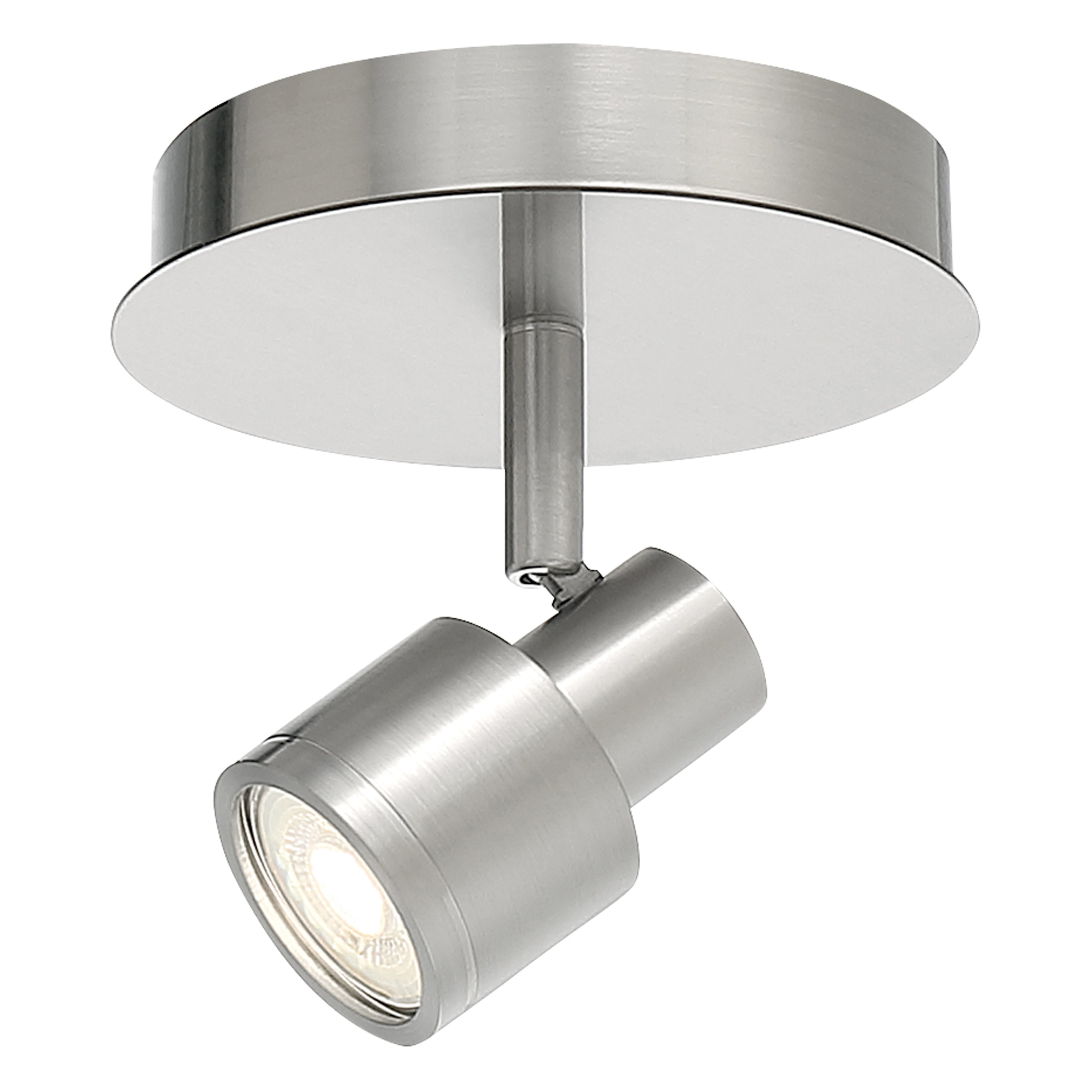 brushed steel adjustable led flush mount