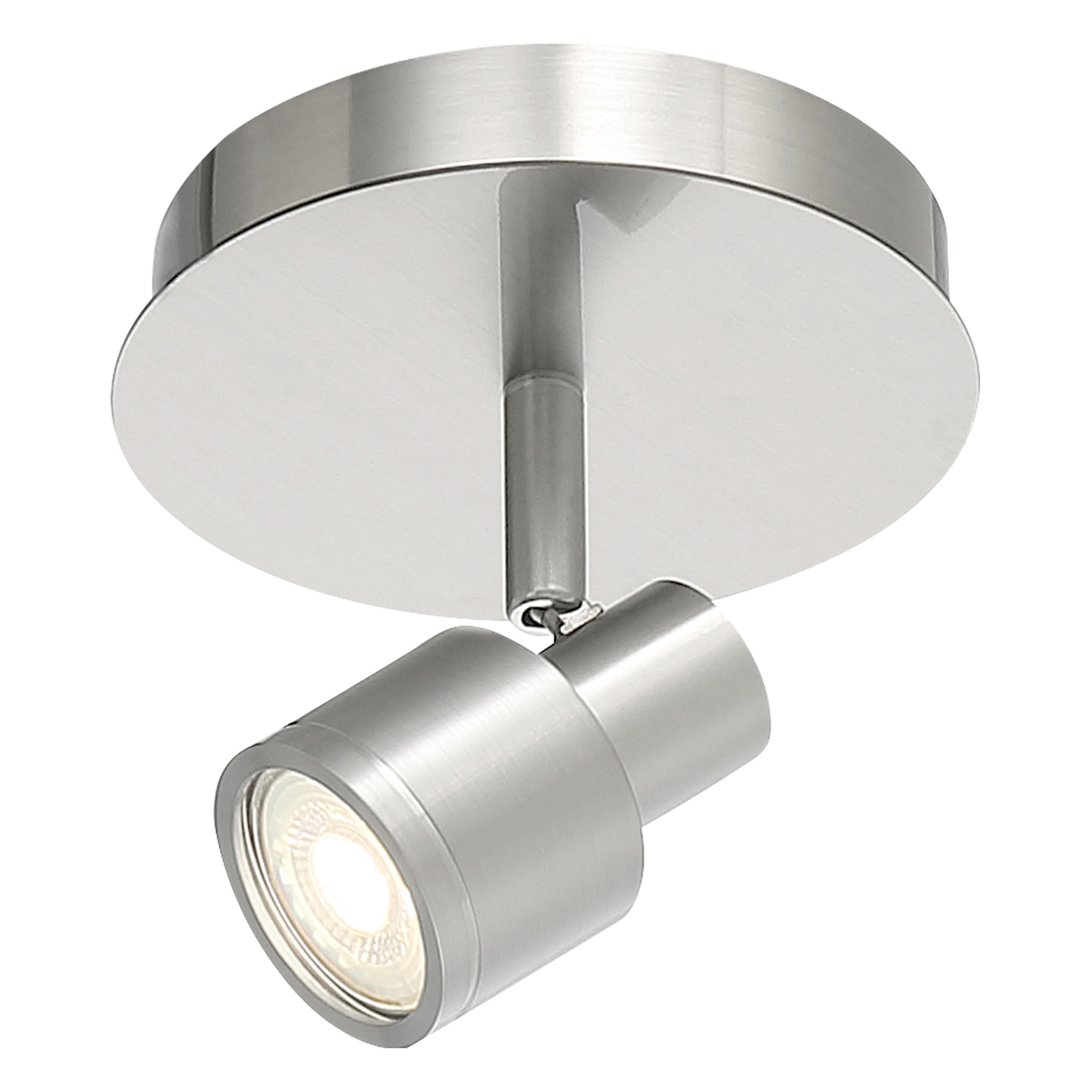 brushed steel adjustable led flush mount