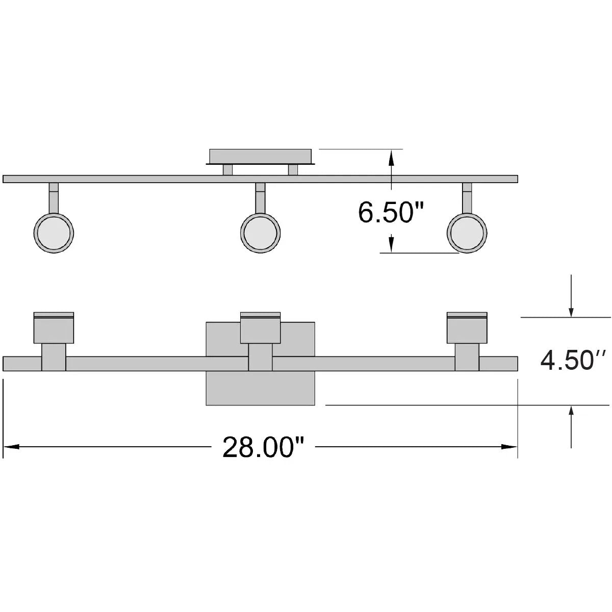 brushed steel adjustable led track
