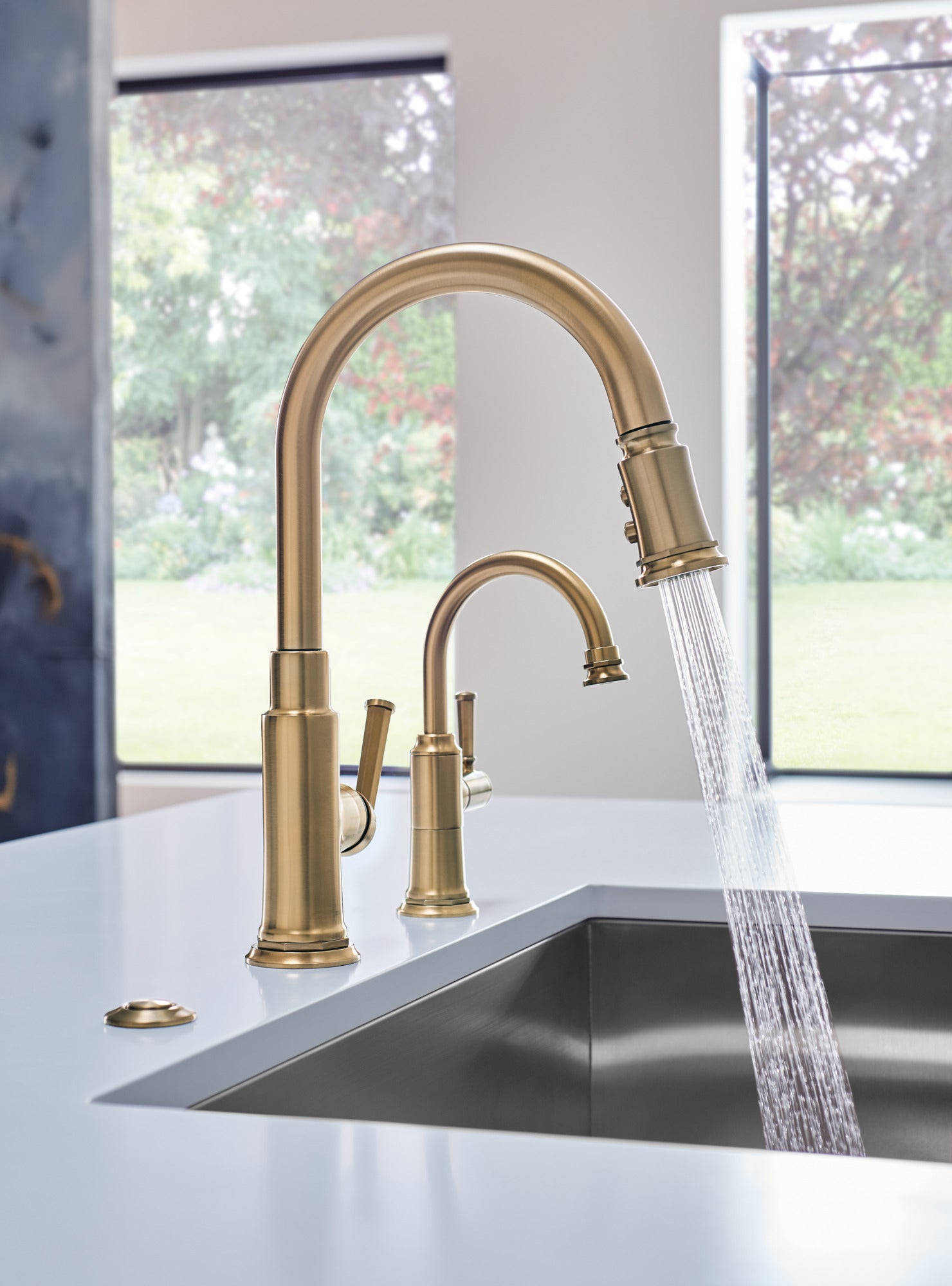 luxe gold hot faucet