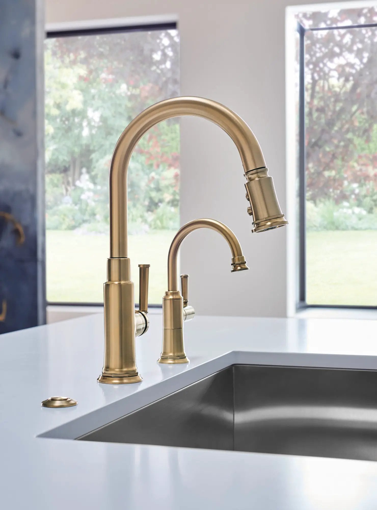 luxe gold hot faucet