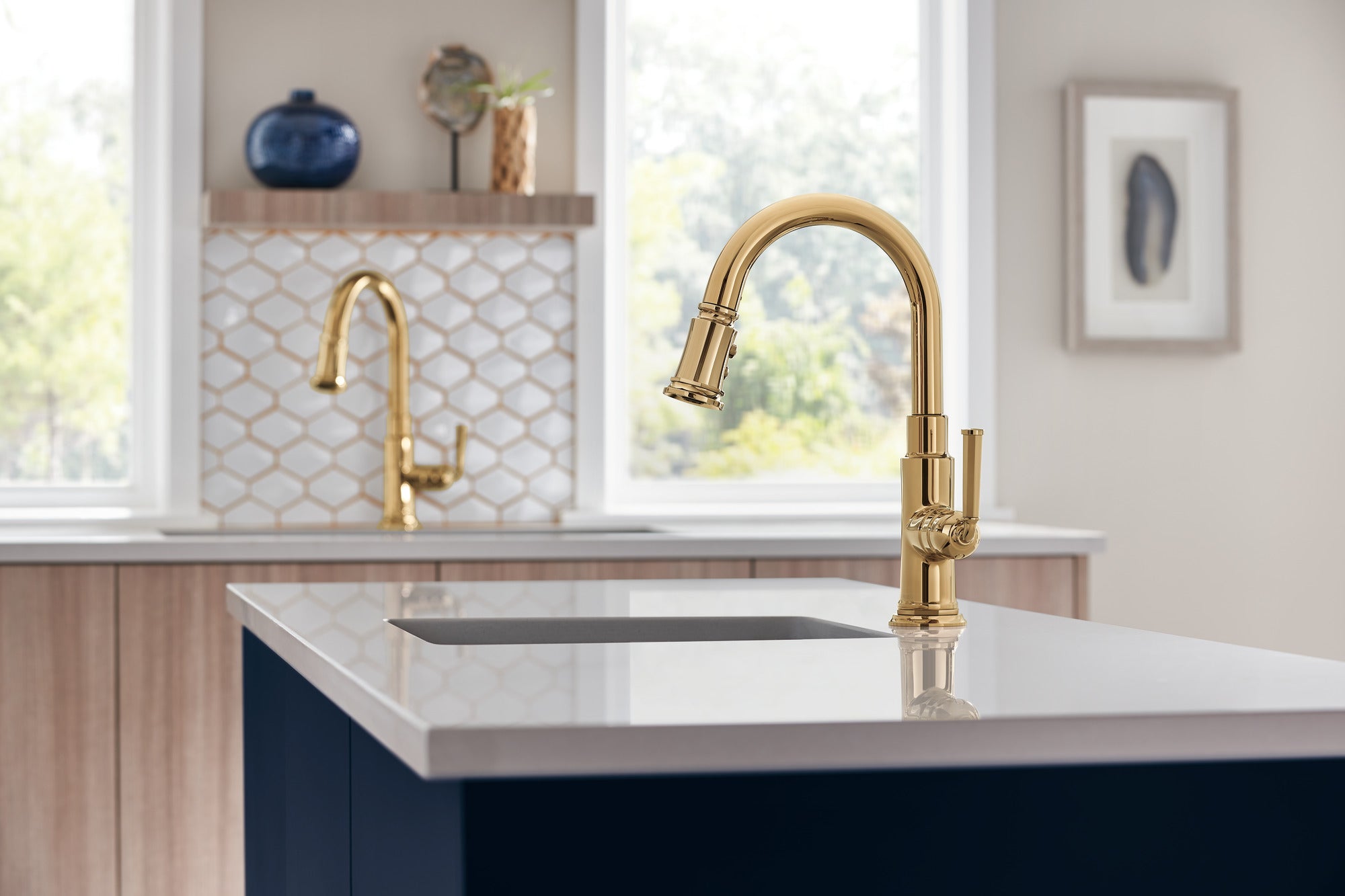 polished gold prep faucet