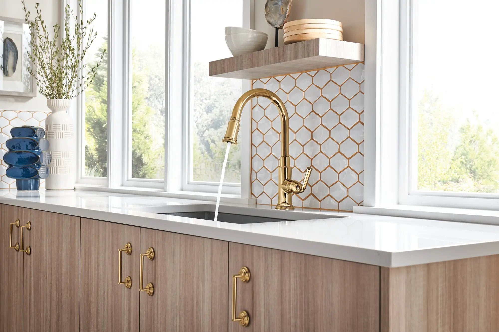 luxe gold drawer pull