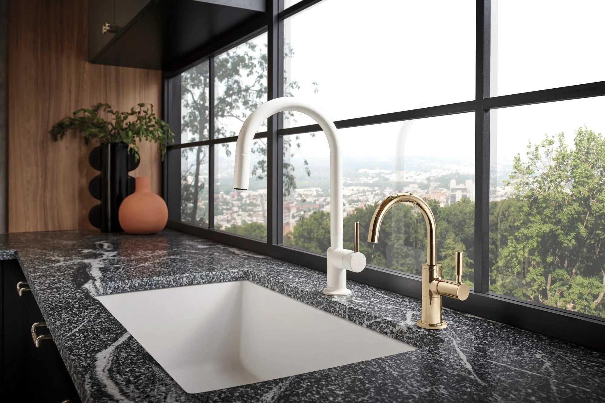 polished nickel hot faucet