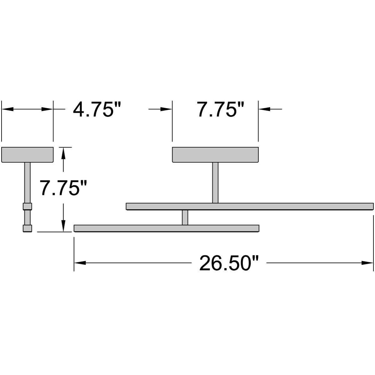 matte black adjustable led semi-flush