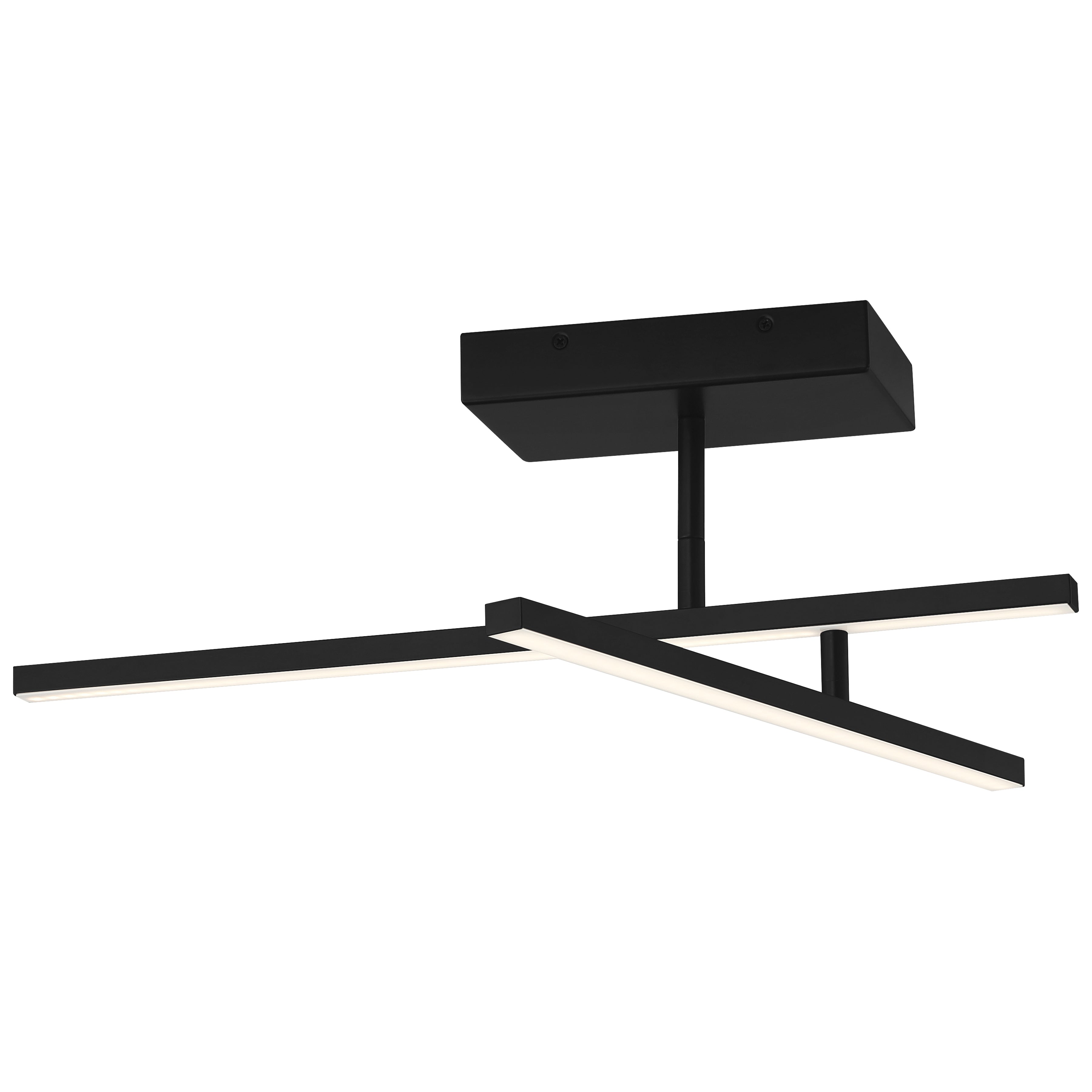 matte black adjustable led semi-flush