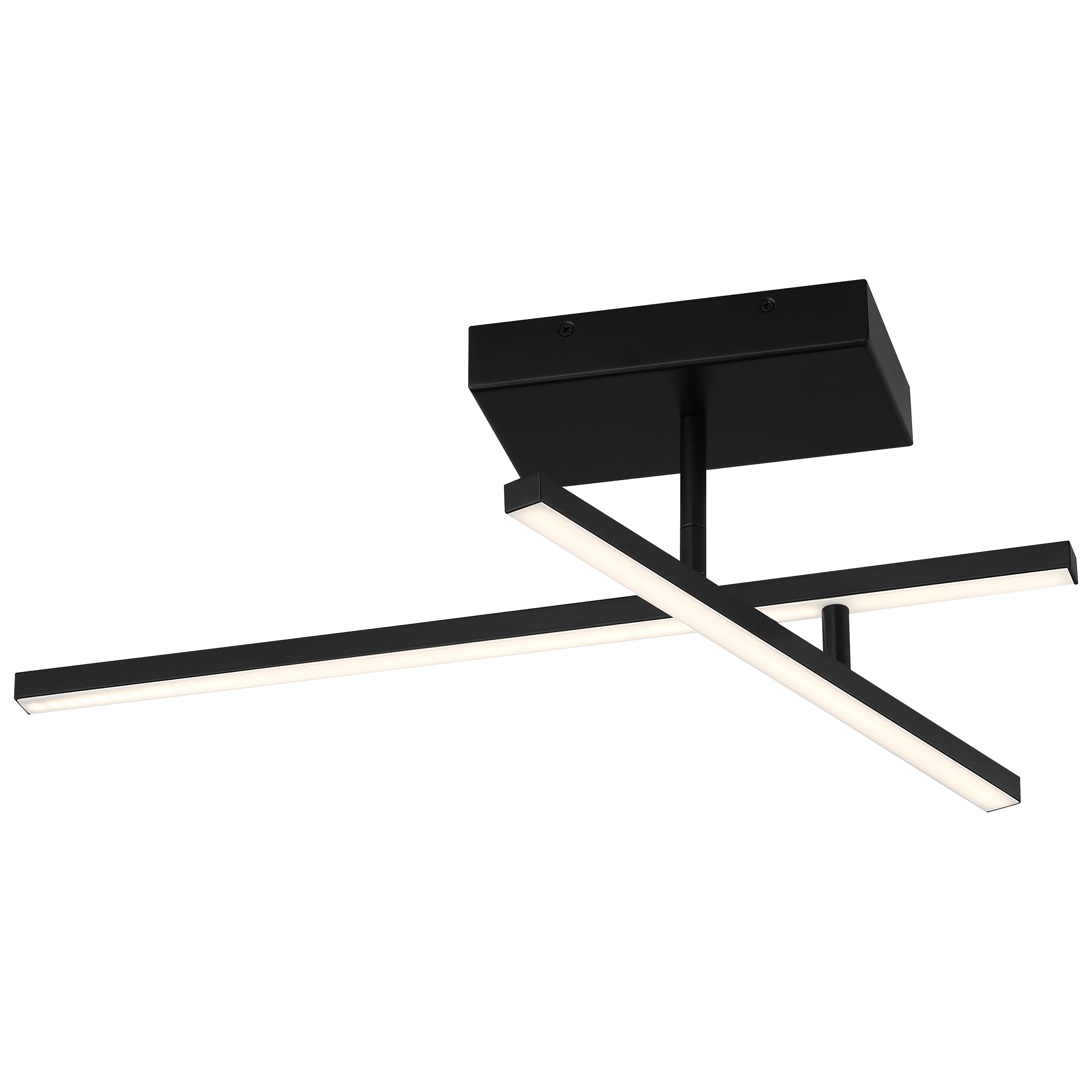 matte black adjustable led semi-flush