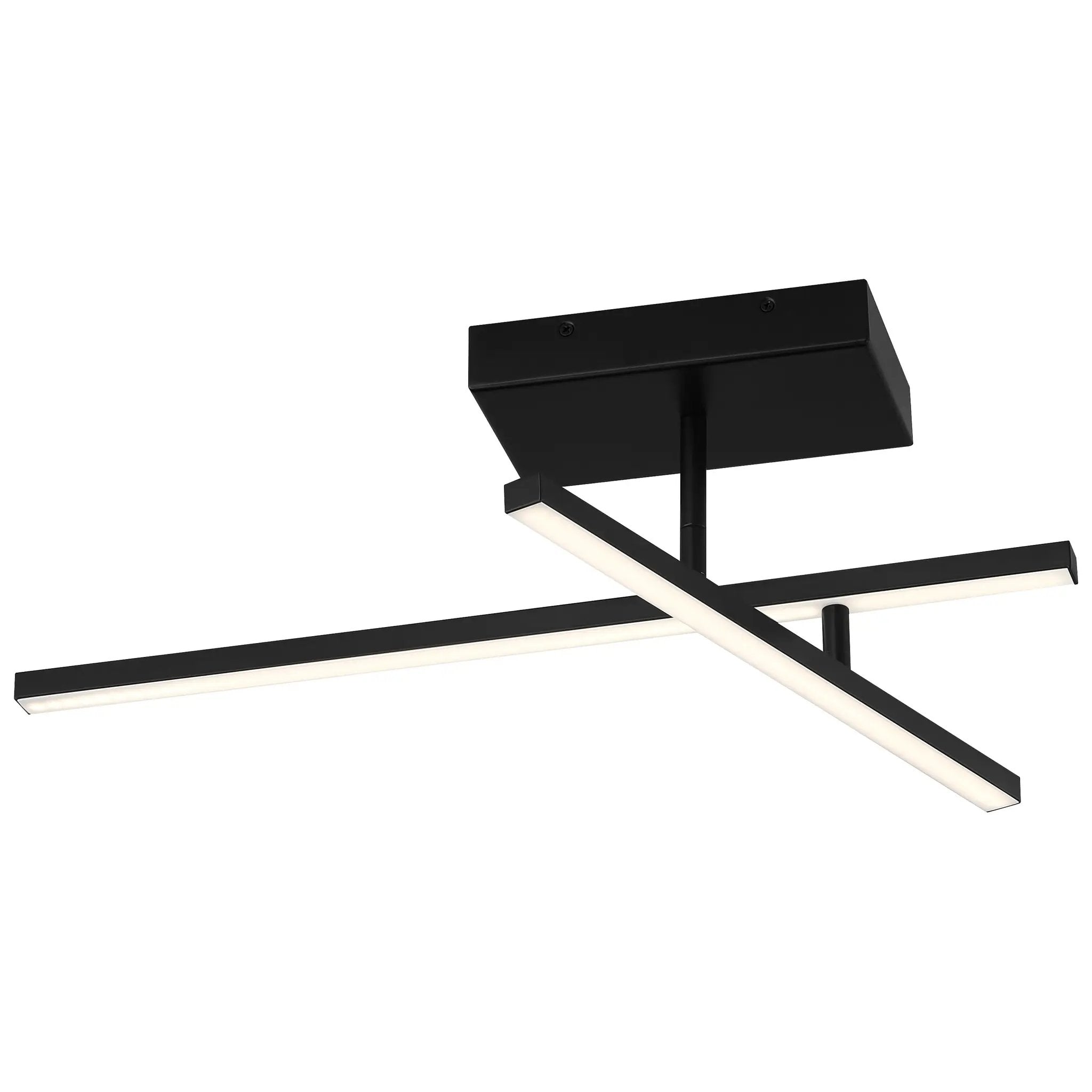 matte black adjustable led semi-flush