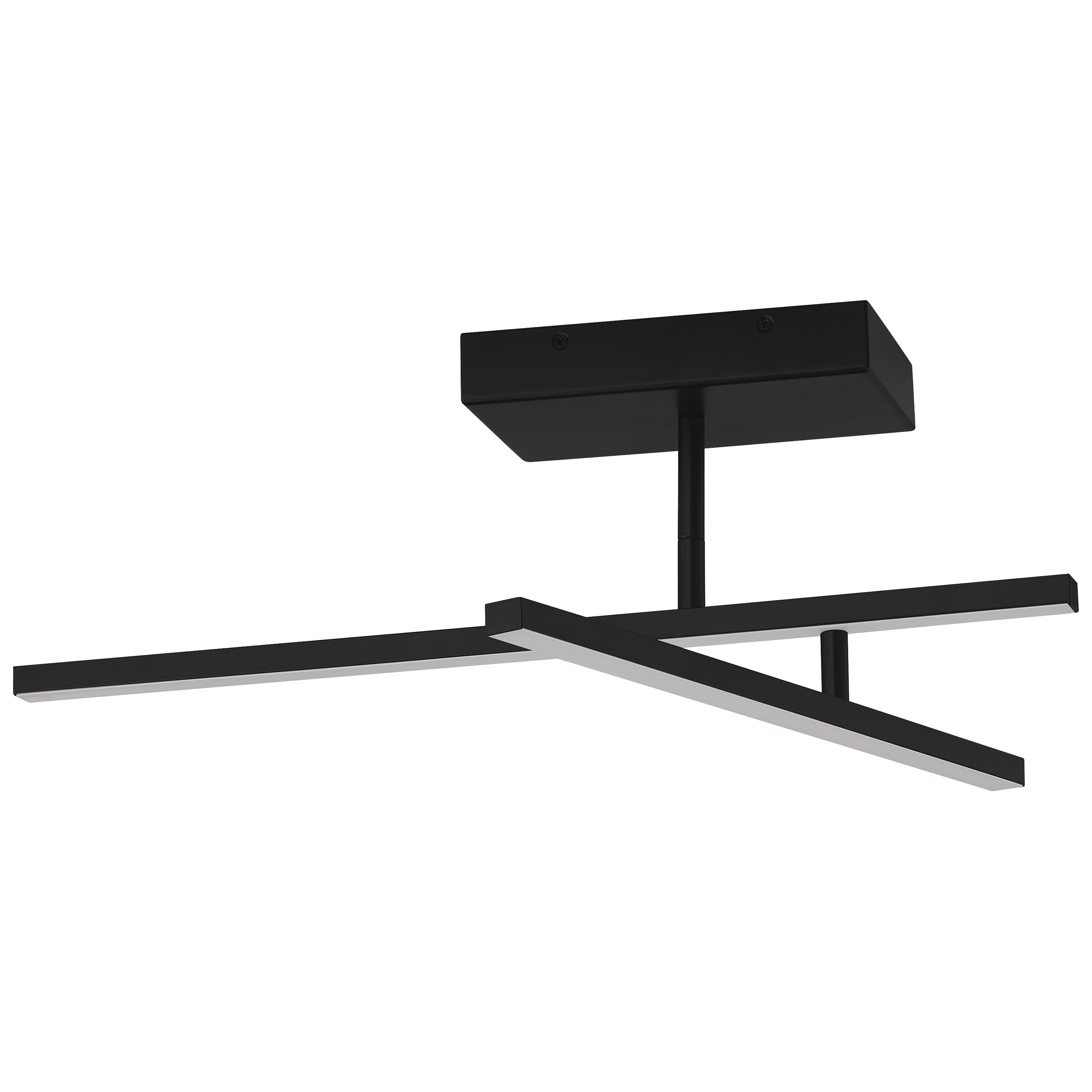 matte black adjustable led semi-flush