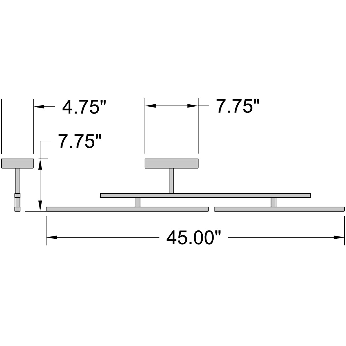 matte black adjustable led semi-flush