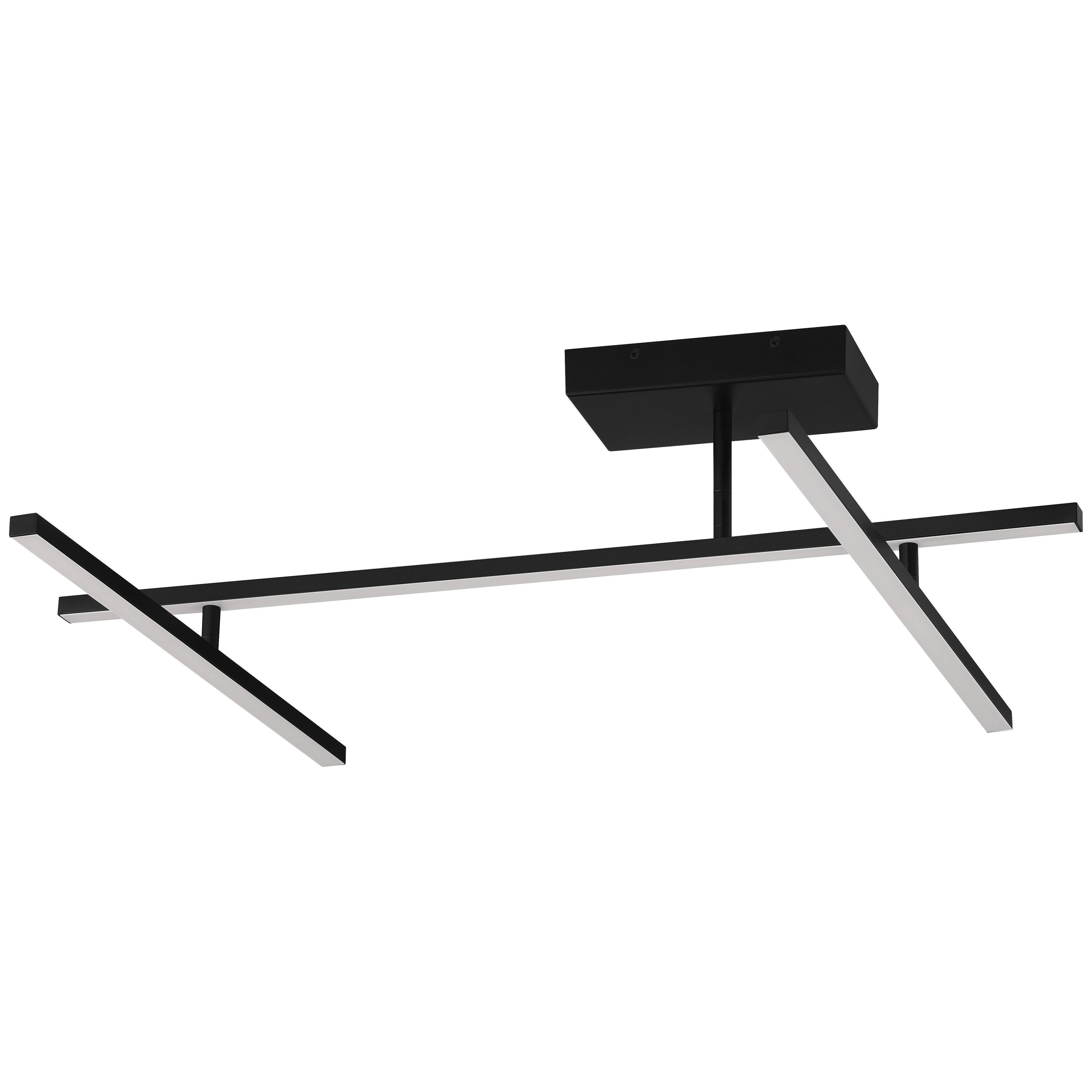 matte black adjustable led semi-flush