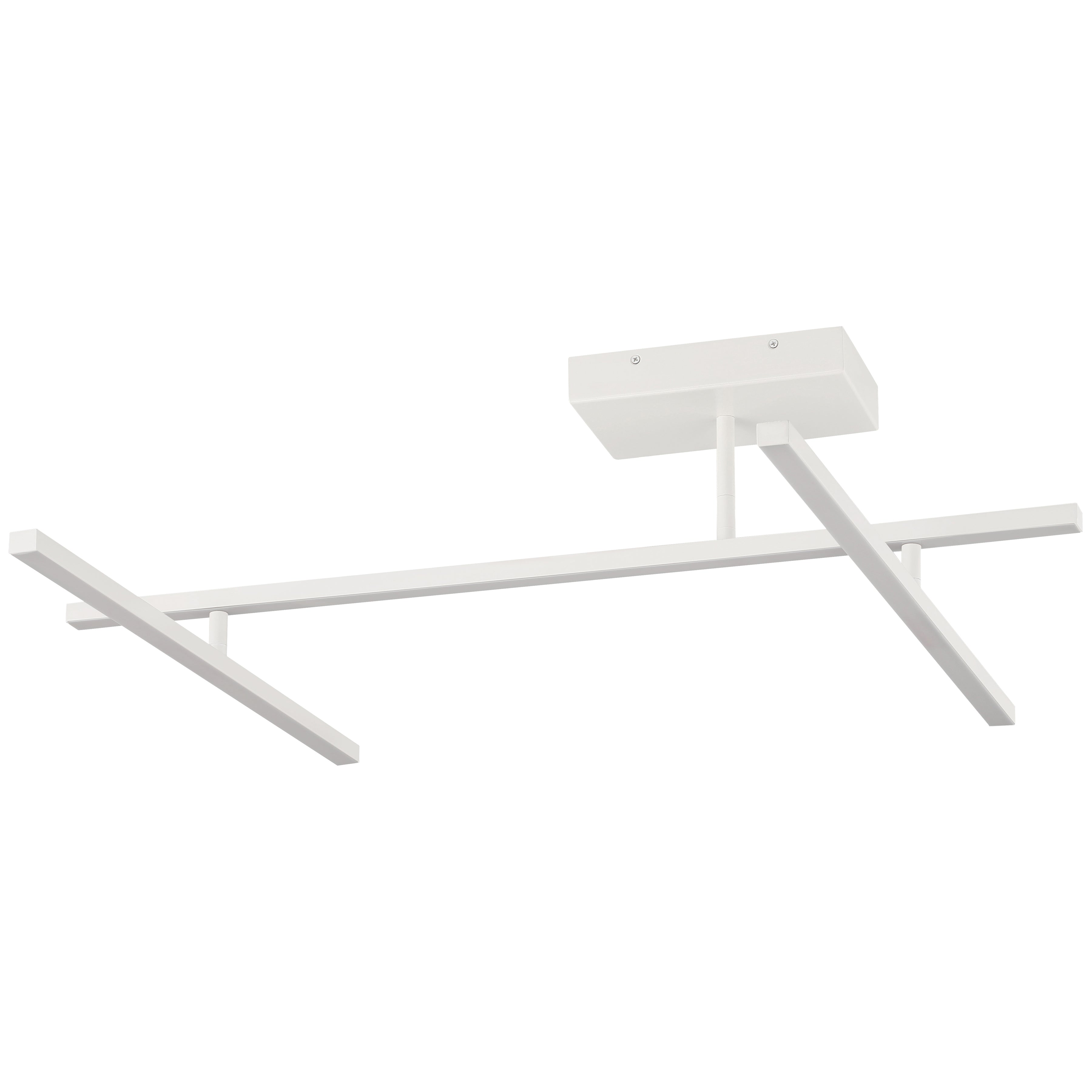 matte white adjustable led semi-flush