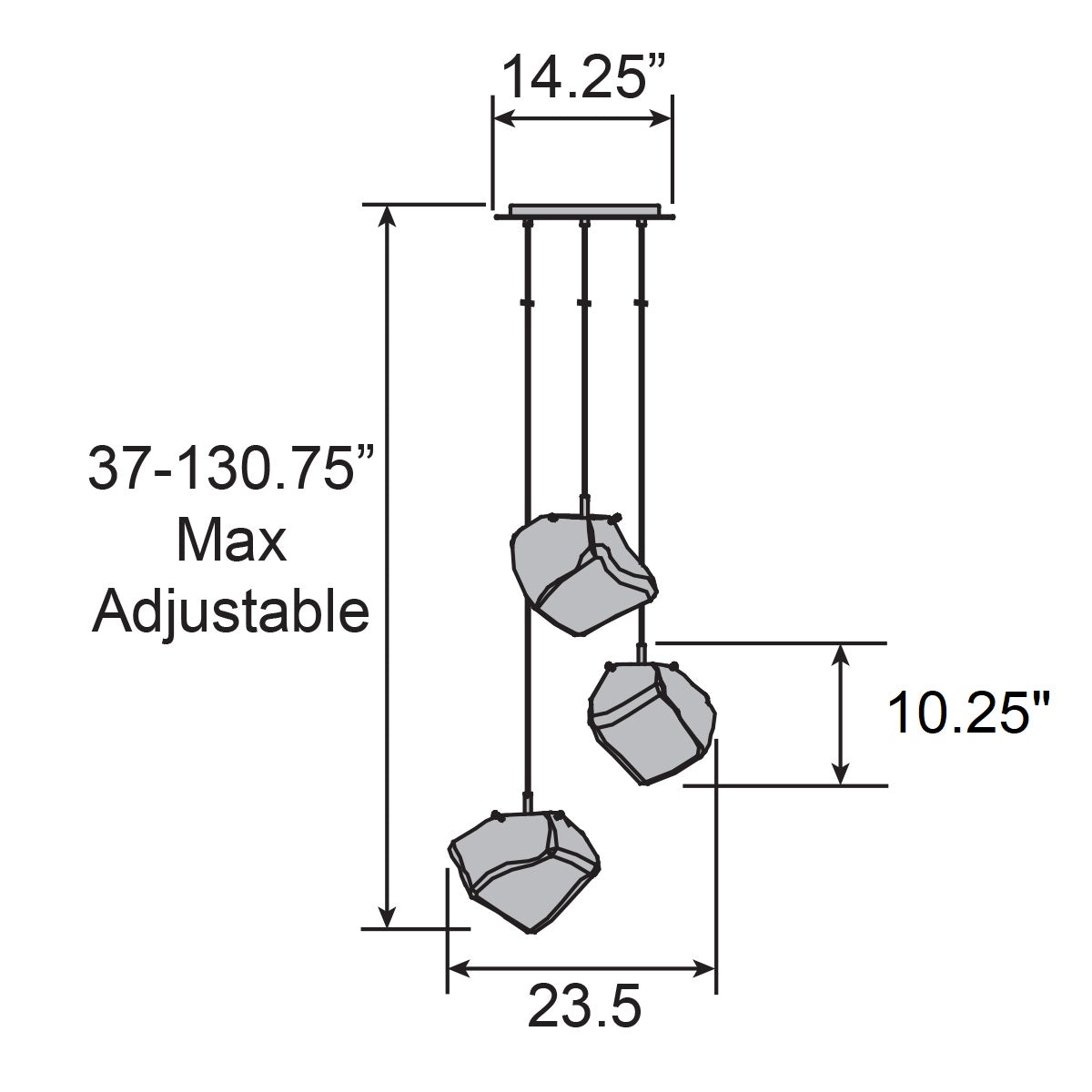 mirrored stainless steel led pendant